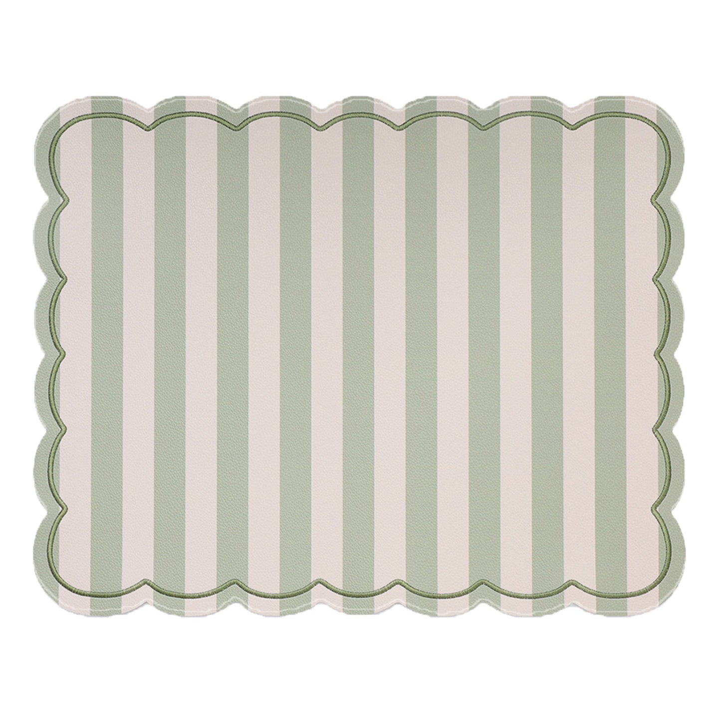 Set de table rectangle Roméo rayure matcha