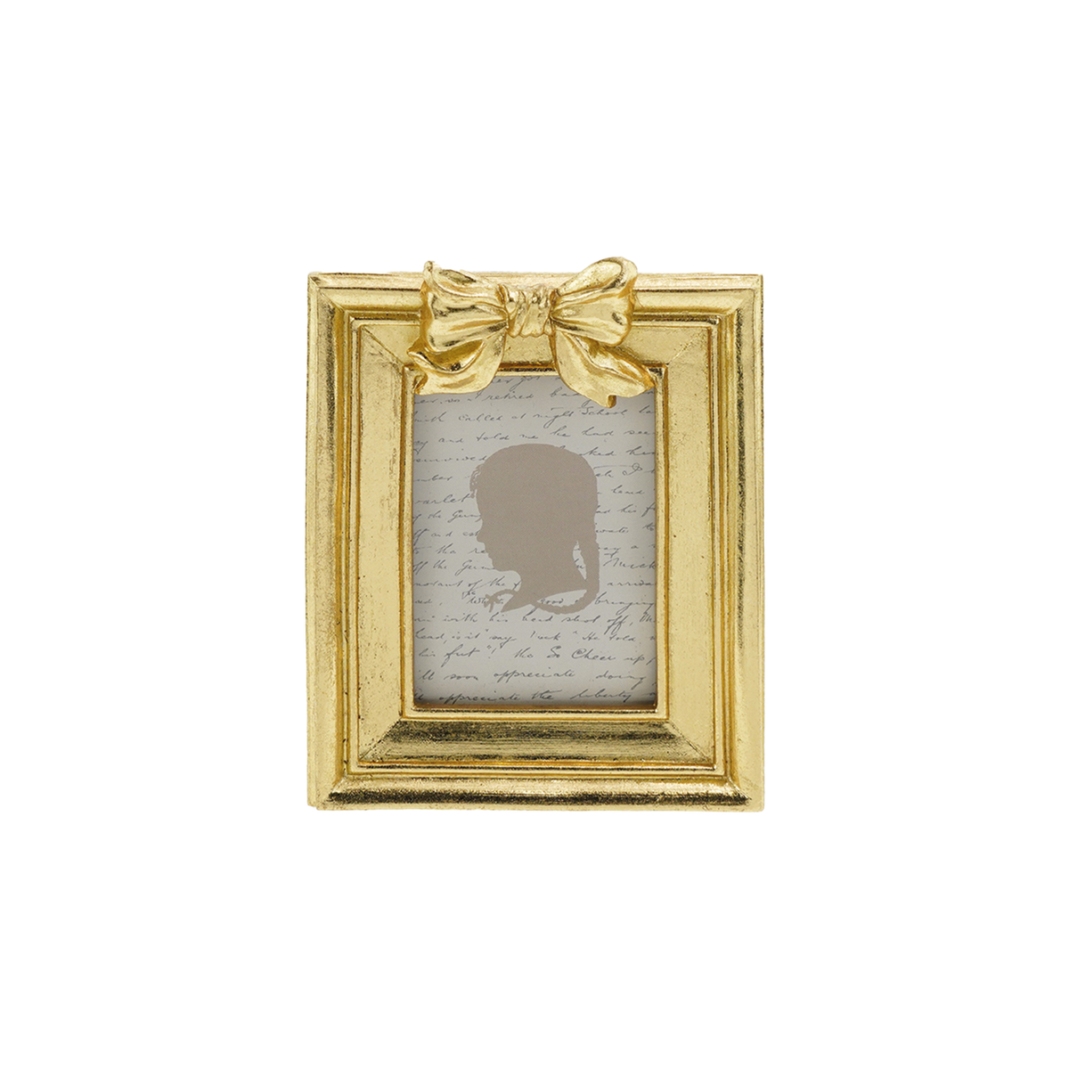 Cadre miniature rectangle nœud doré à accrocher