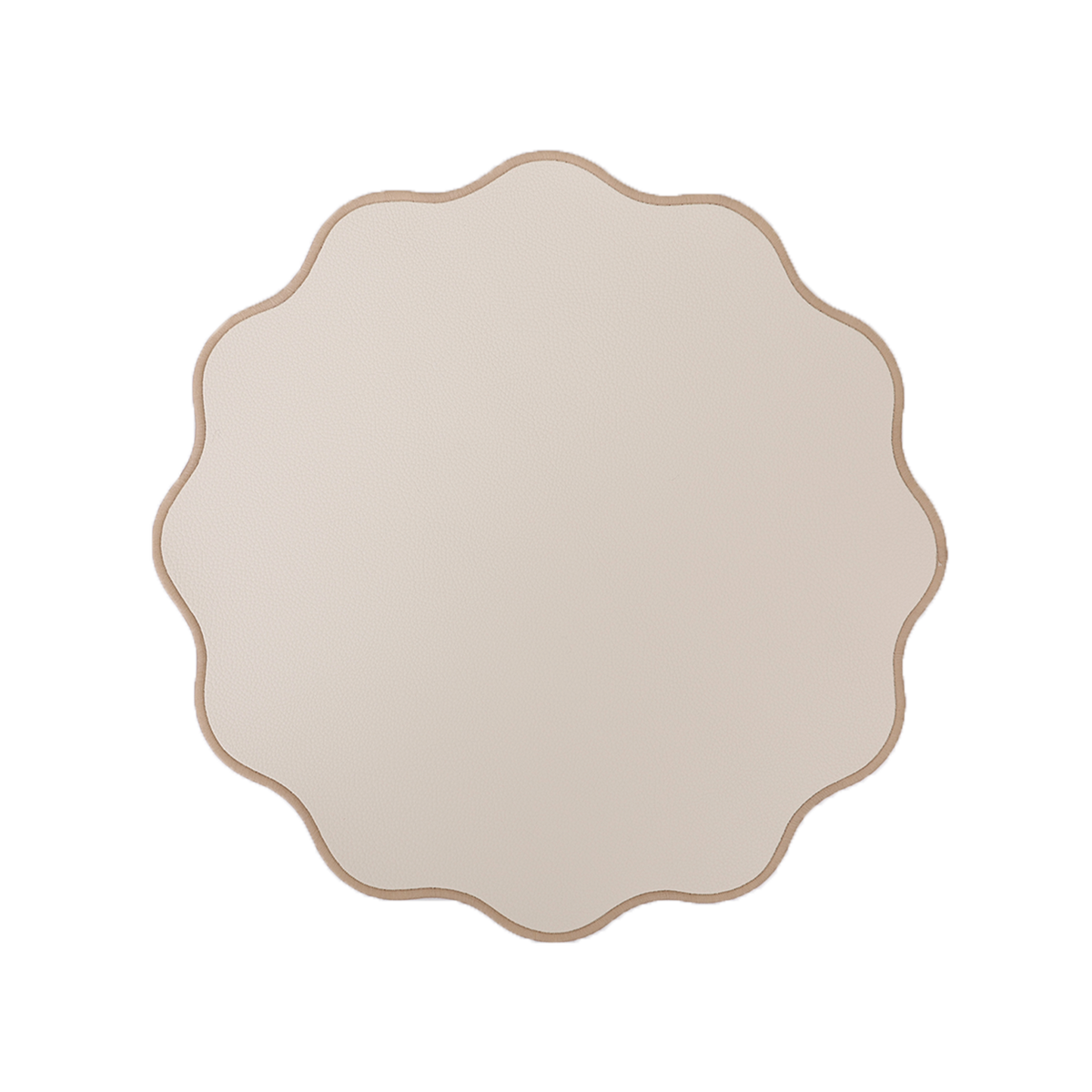 Set de table rond Juliette beige bordure beige