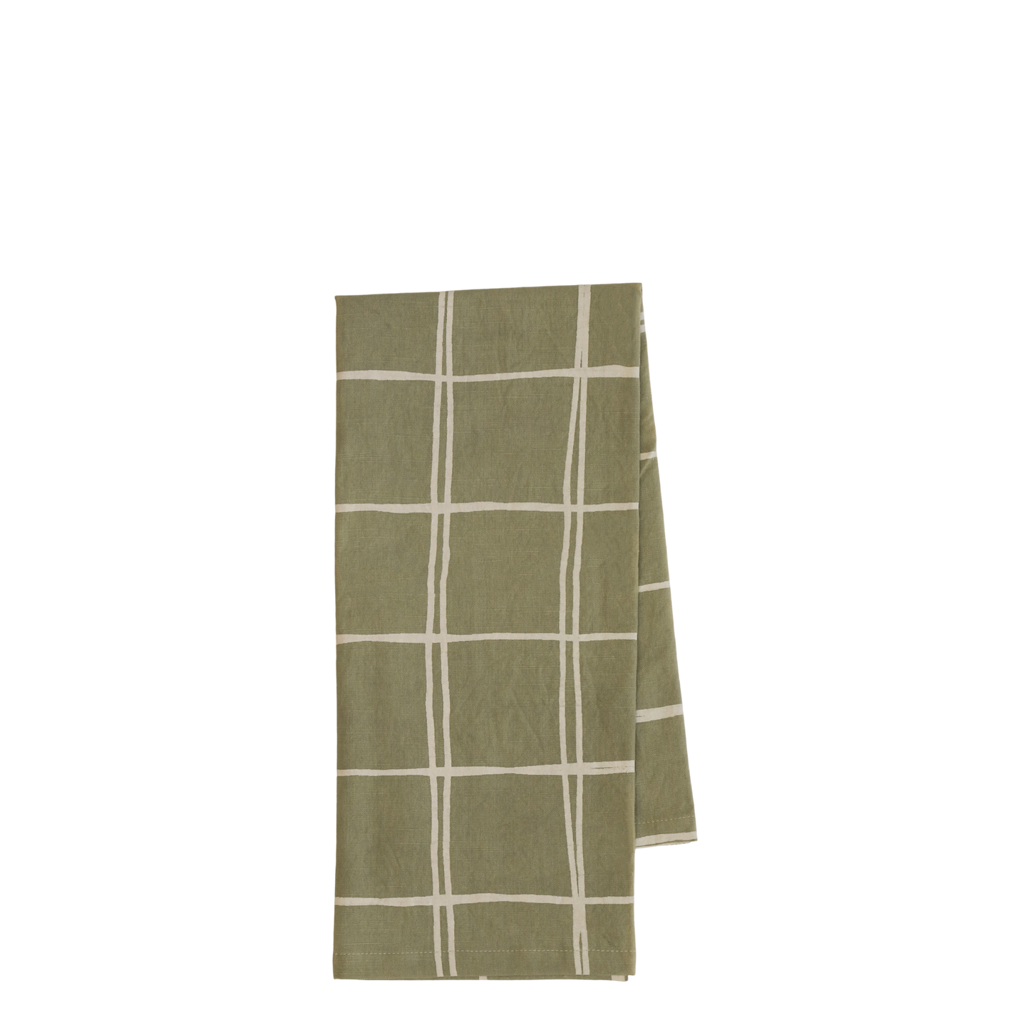 Torchon de cuisine camel vert