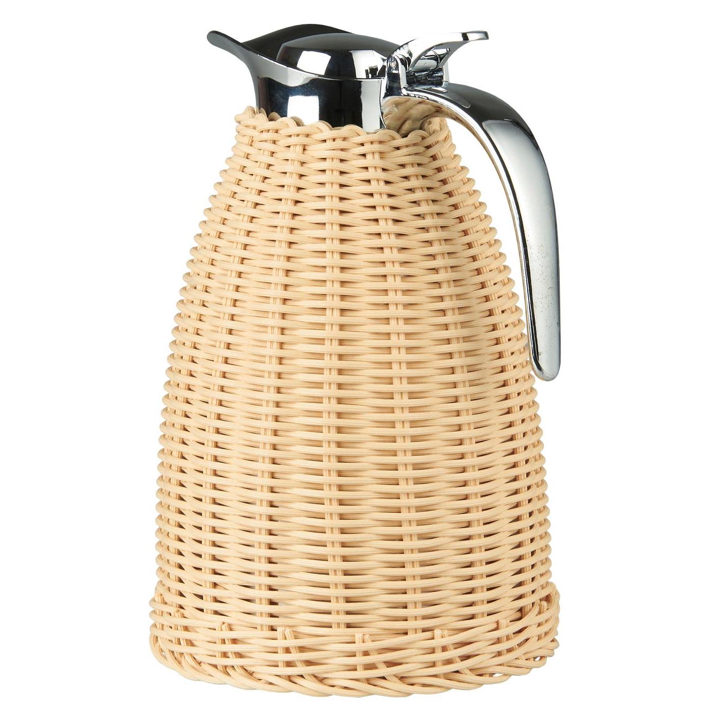 Thermos tresse en poly rotin naturel
