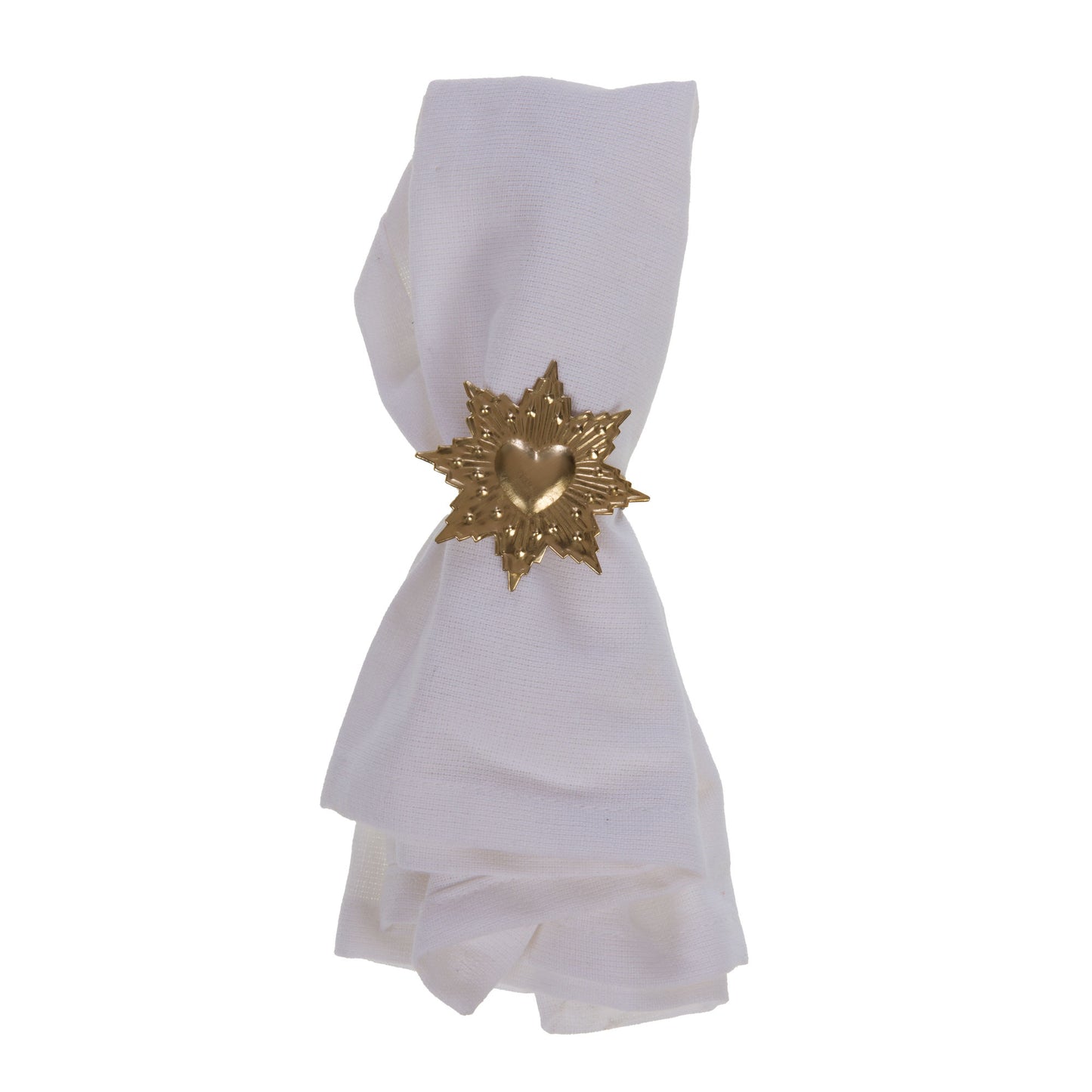 Coffret 6 ronds de serviettes coeur