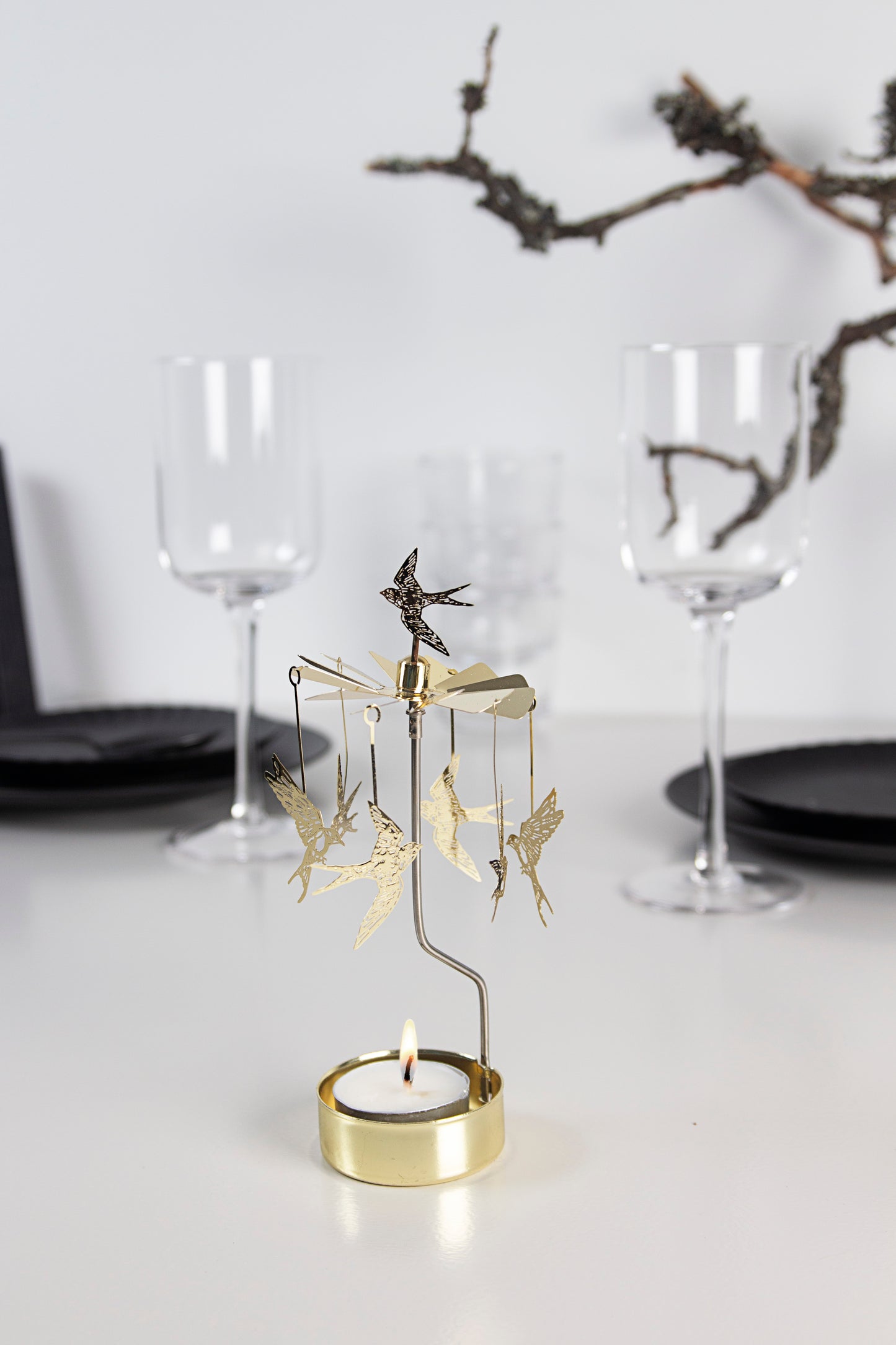 Manège à bougie oiseaux
