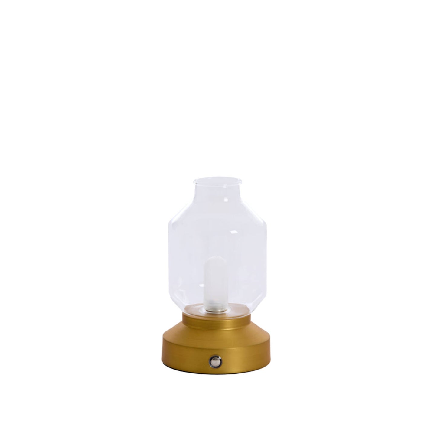 Lampe de table MEREY verre clair+bronze ant