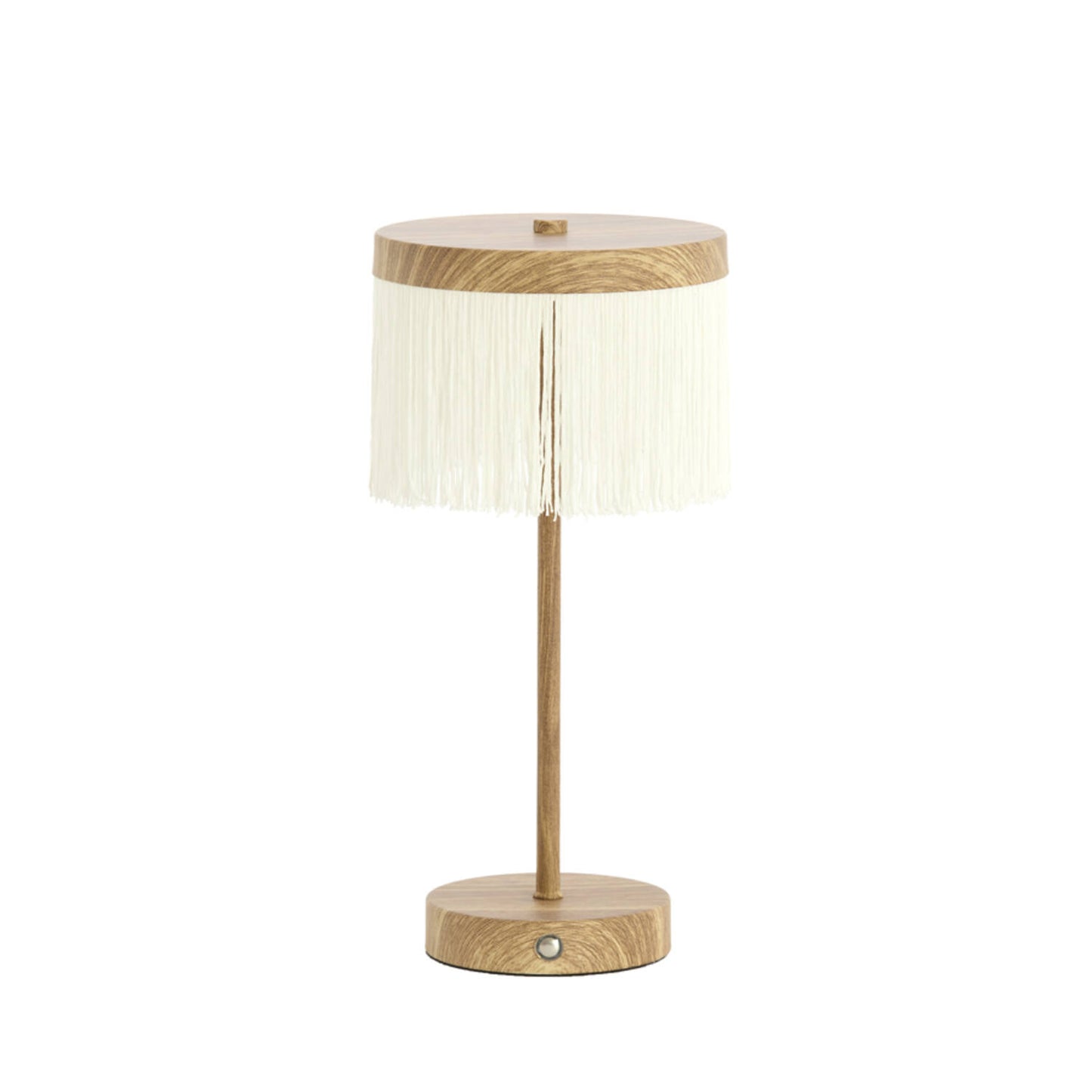 Lampe de table led DINY bois+crème