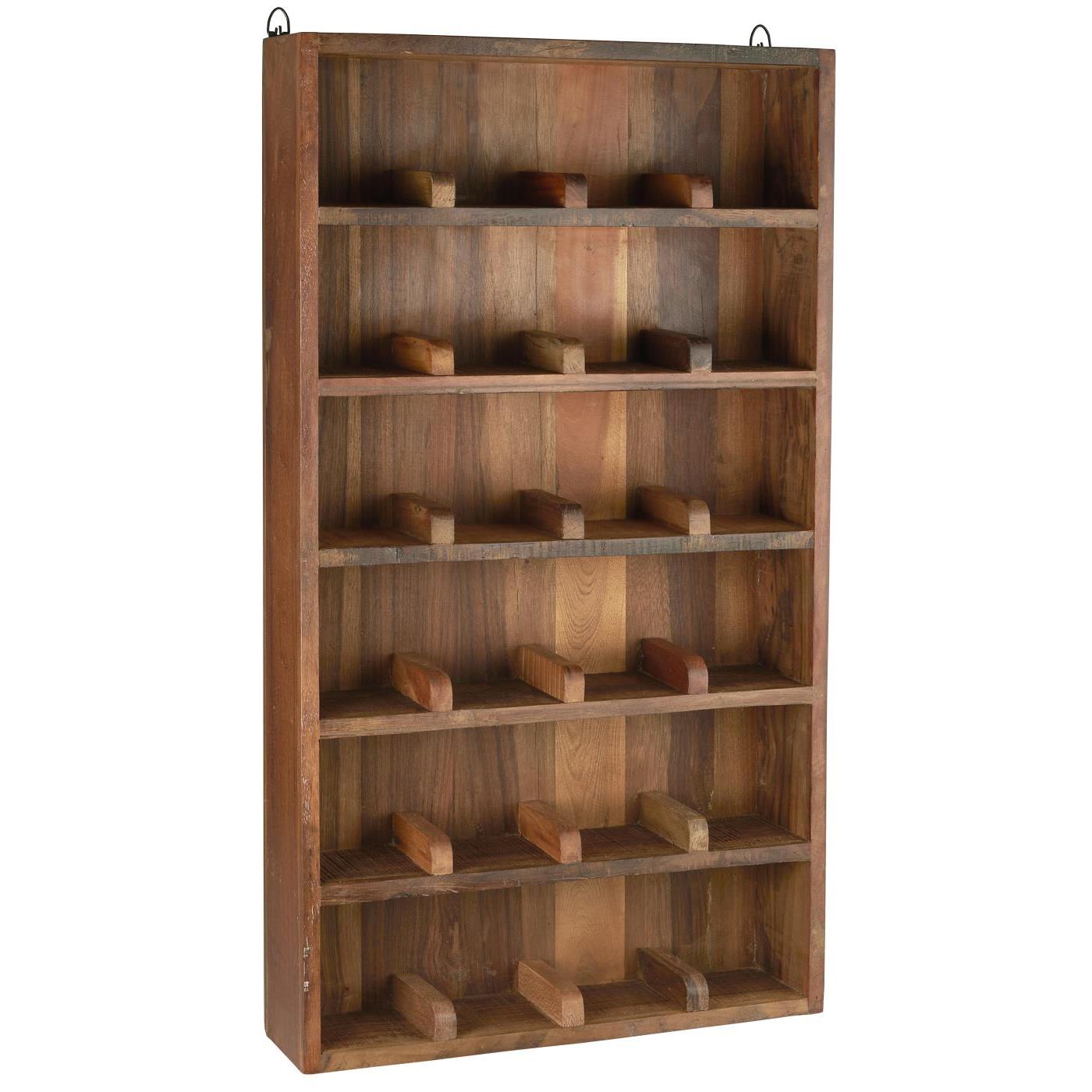 Etagère murale avec 6 tablettes avec séparateurs 24 pièces UNIQUE