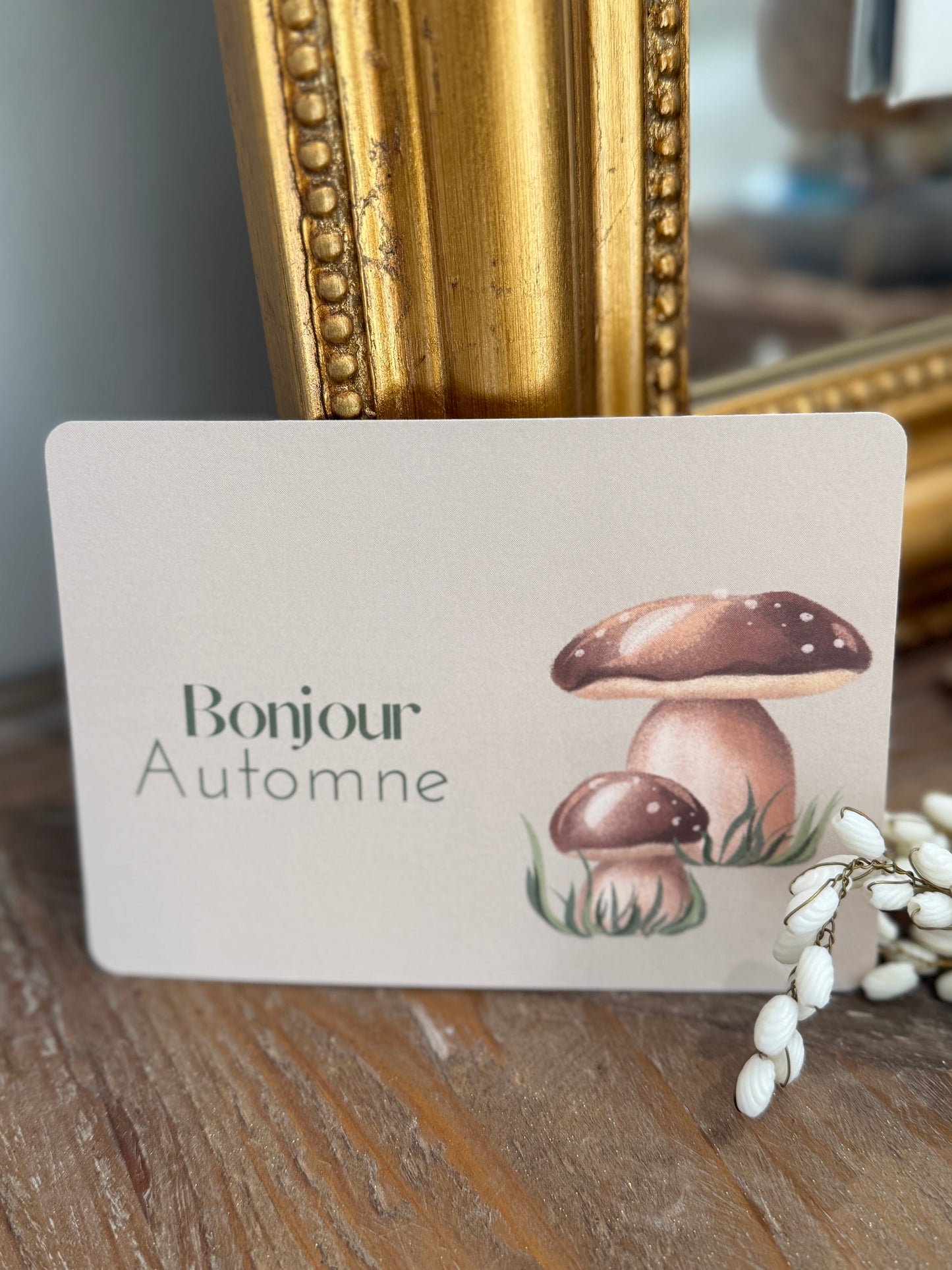 Carte bonjour automne