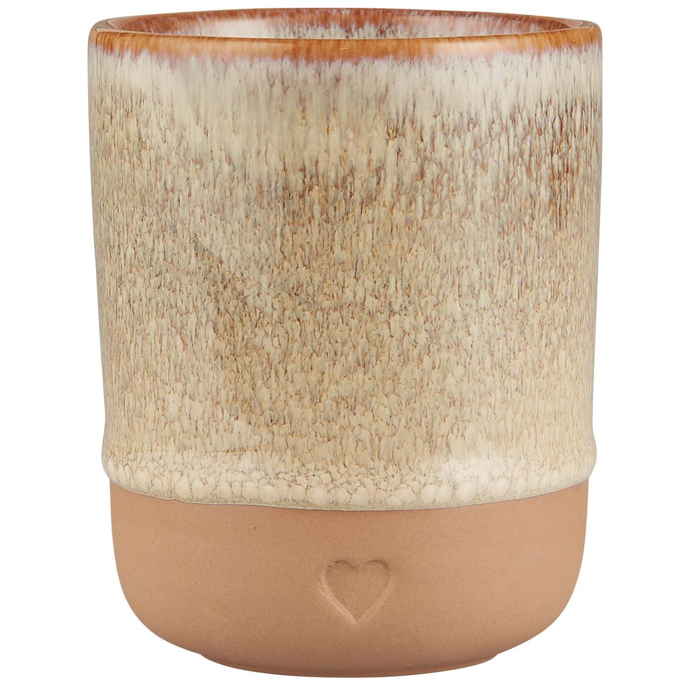 Mug sans anse Coeur argile