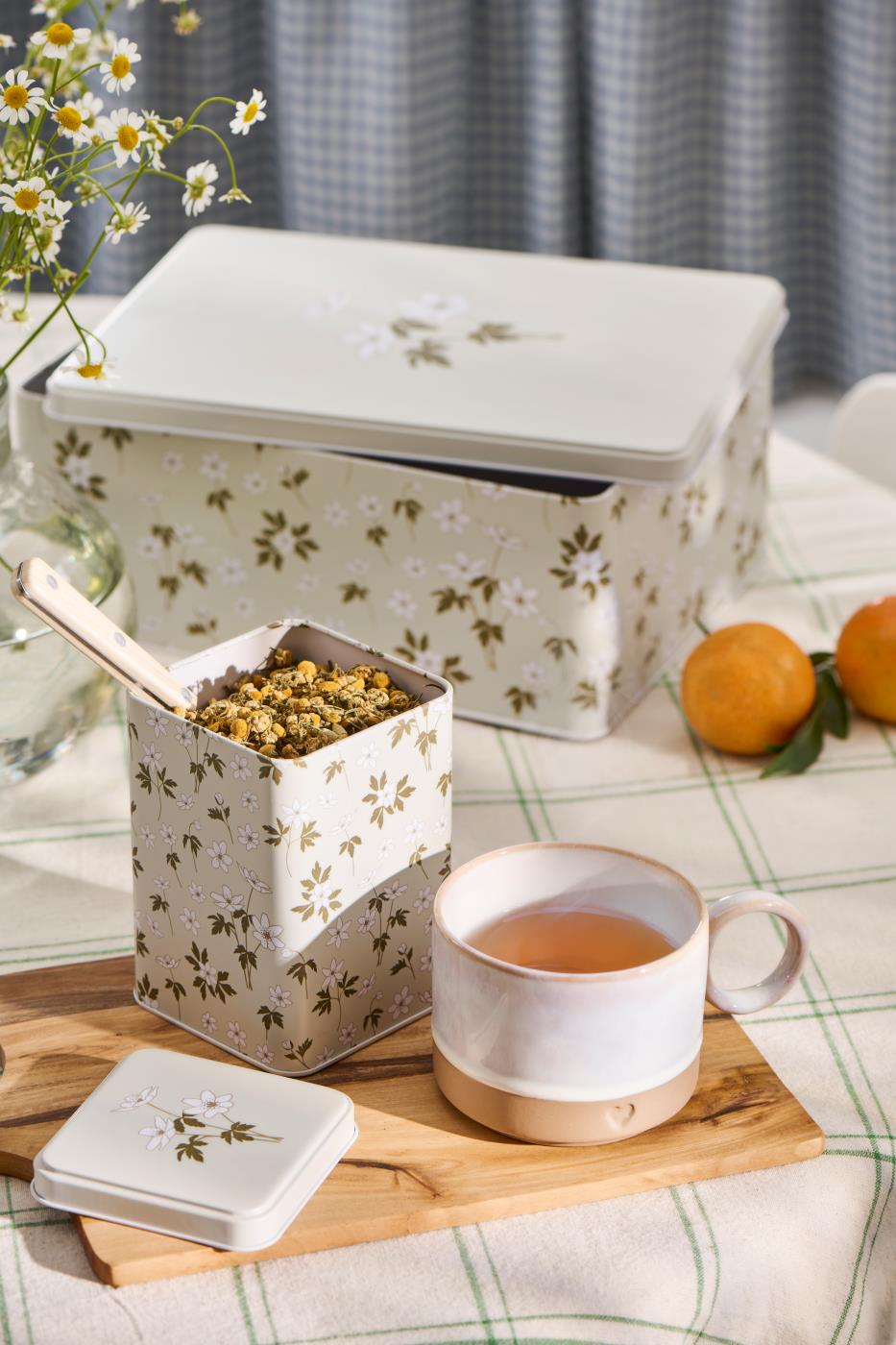 Boîte anémones carré métal