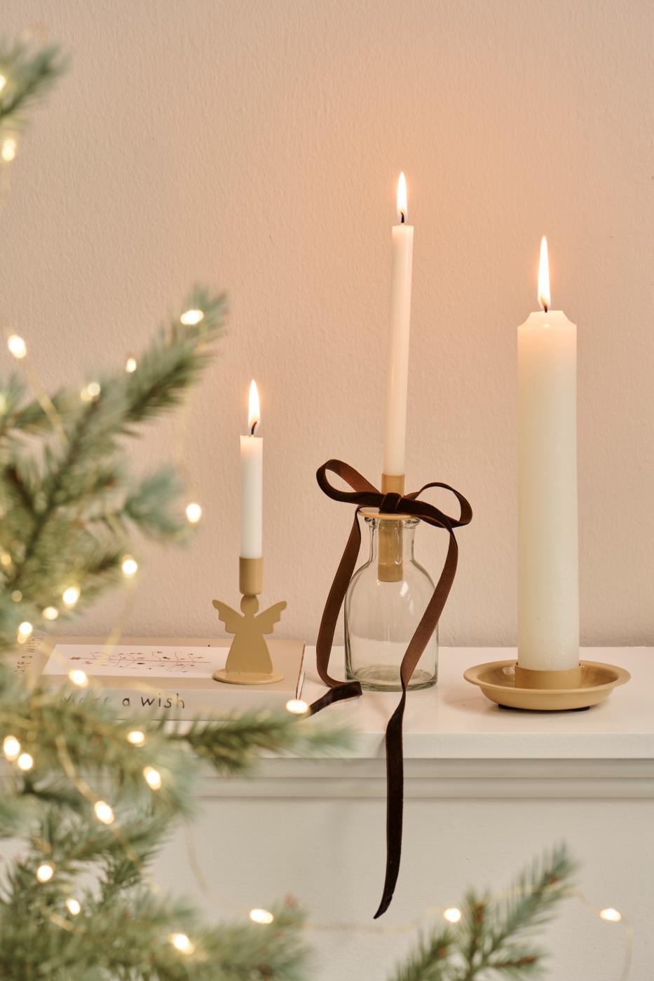 Bougeoir ange crème