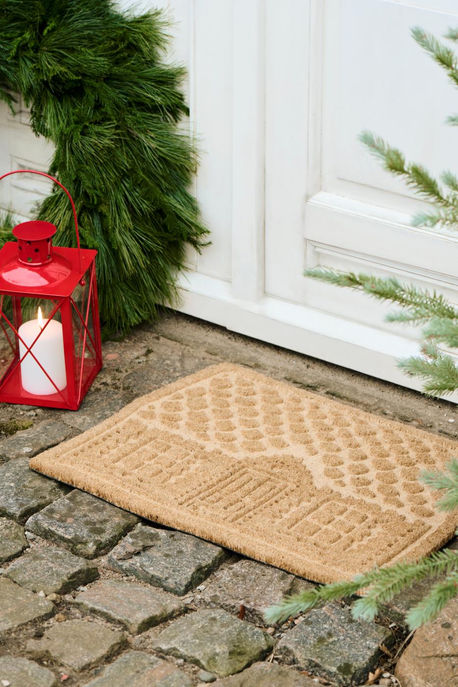 Paillasson en relief maison de Noël