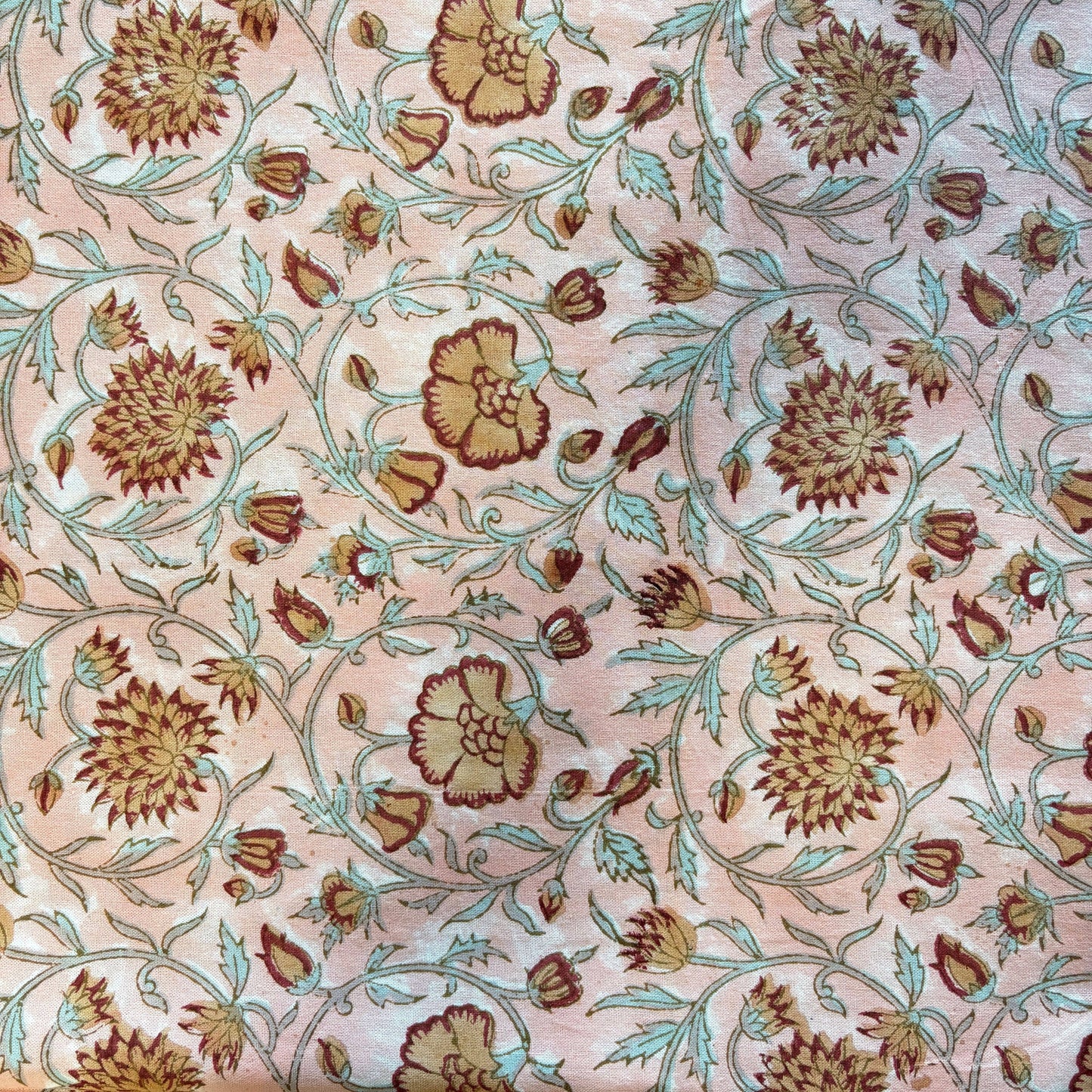 Nappe blockprint Déjeuner au moulin