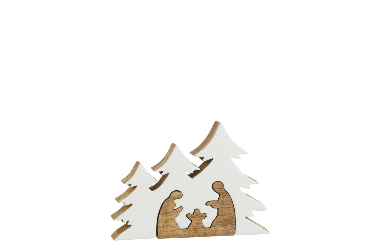 Créche sapin bois