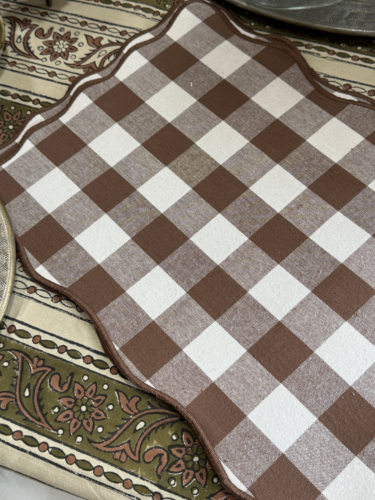Set de table vichy chocolat