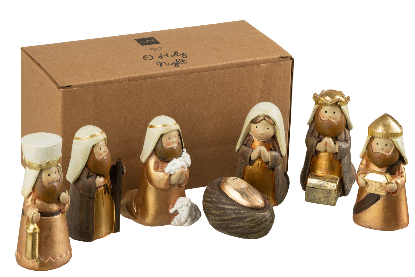 Crêche 7 pièces brun