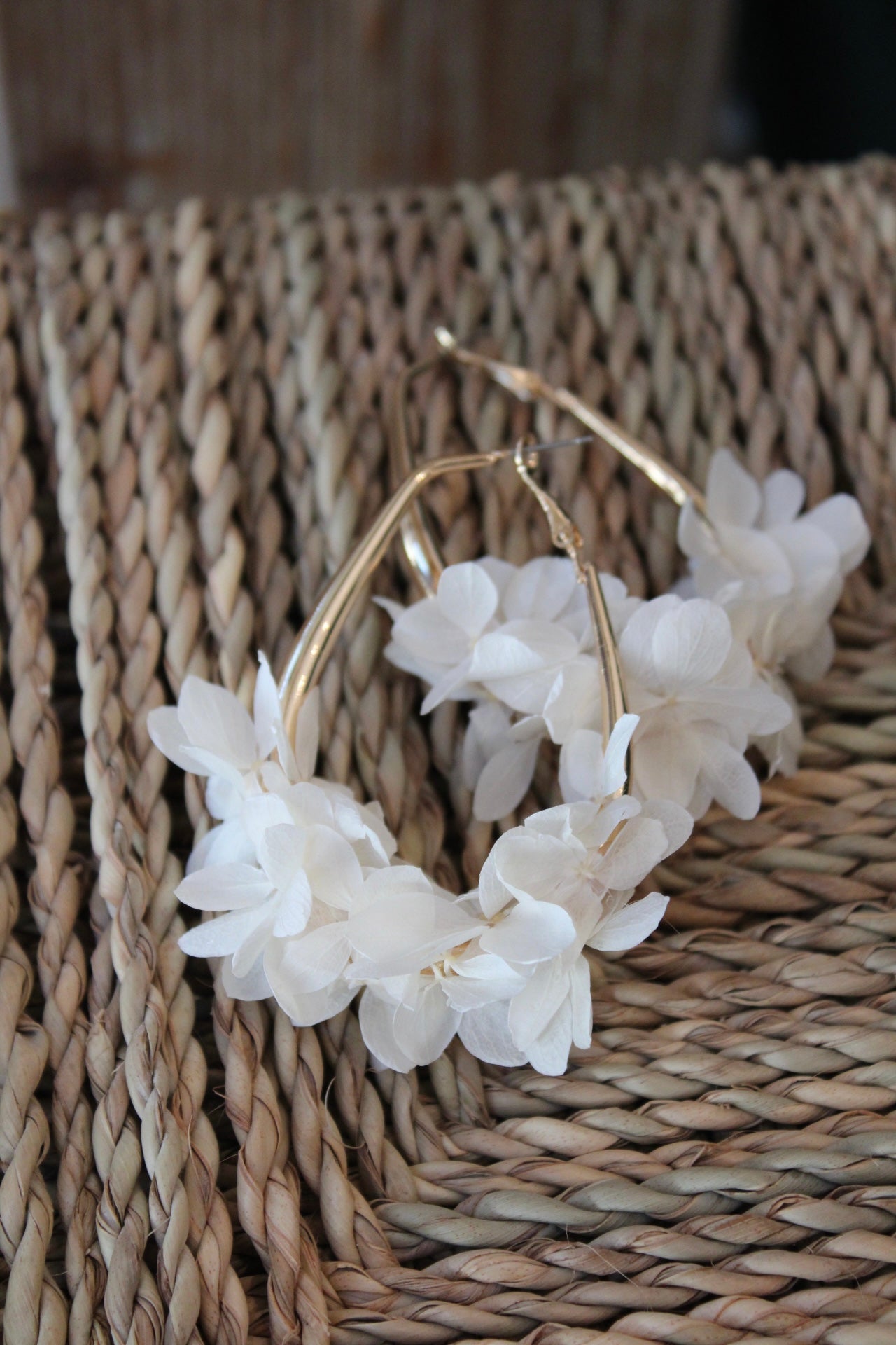 Créoles en hortensia stabilisé