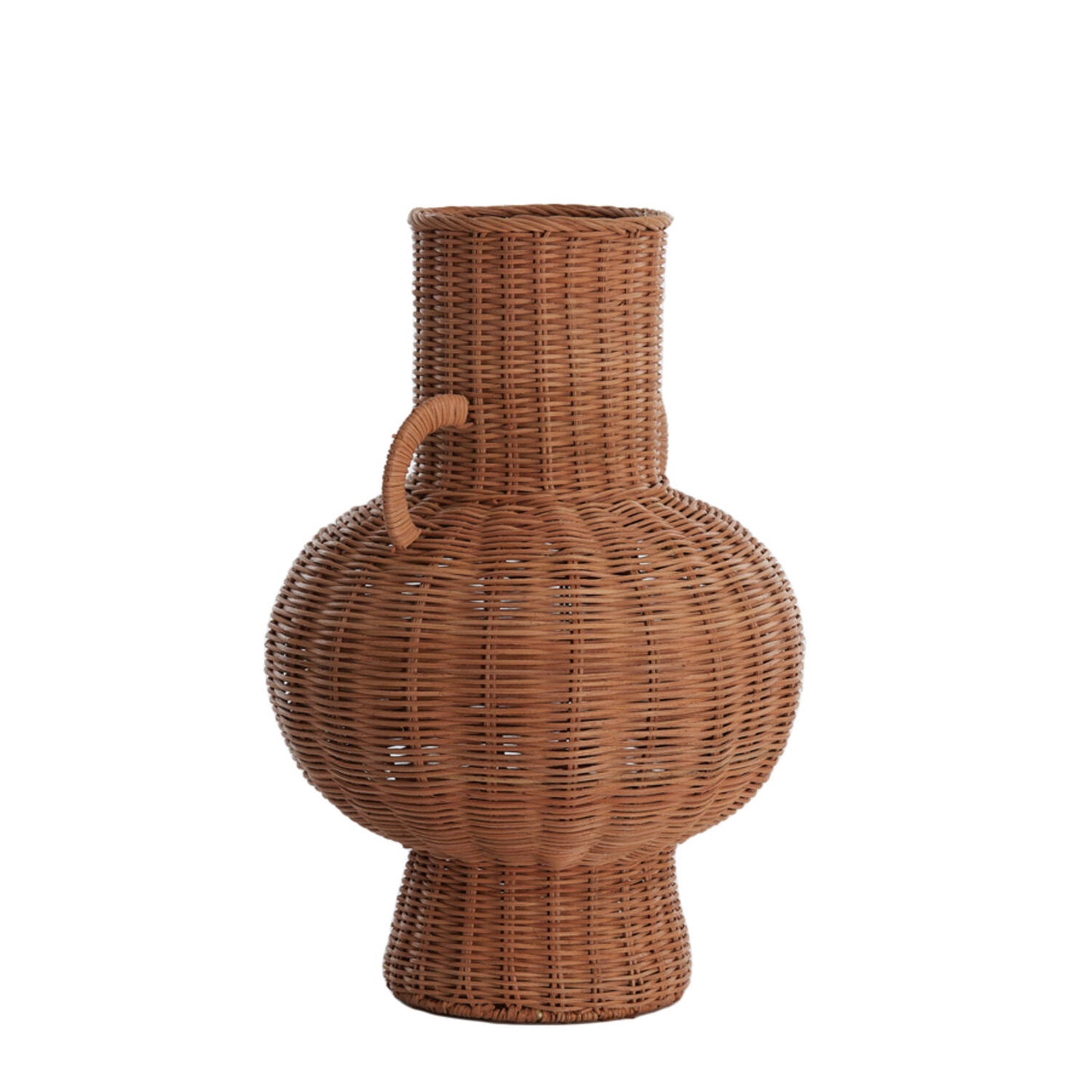Vase déco NEIVO rotin brun