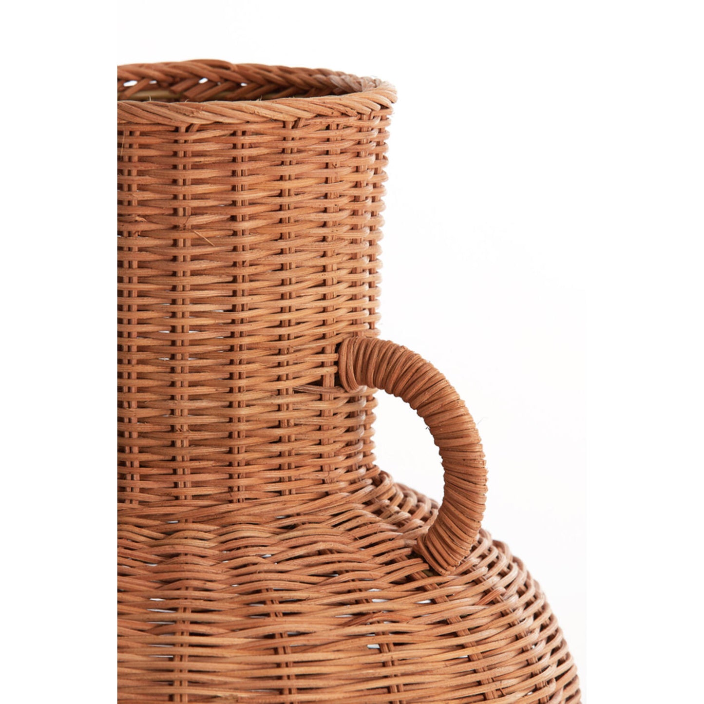 Vase déco NEIVO rotin brun