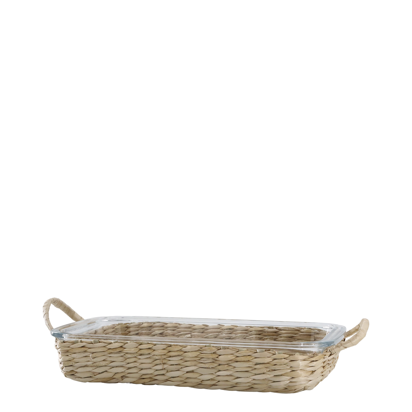Plat avec panier en osier