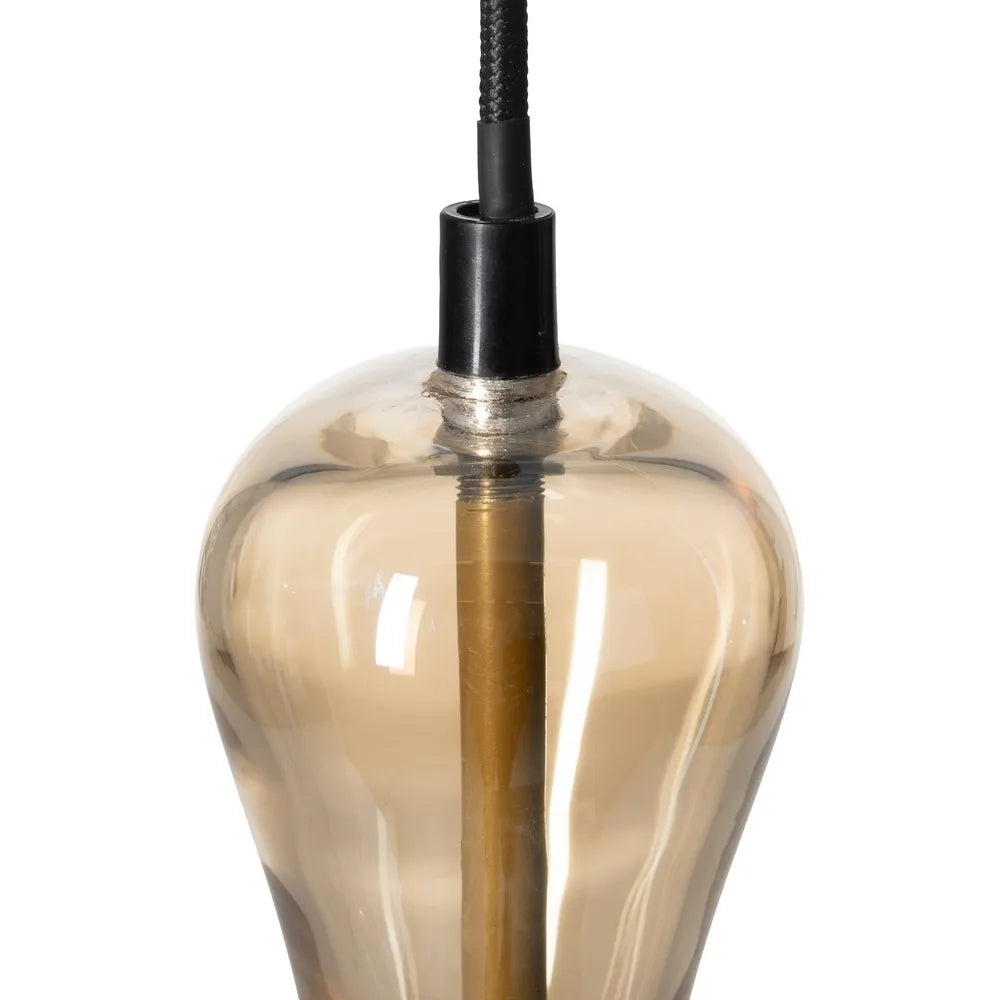 LAMPE DE PLAFOND CARAMEL MÉTAL-CRISTAL