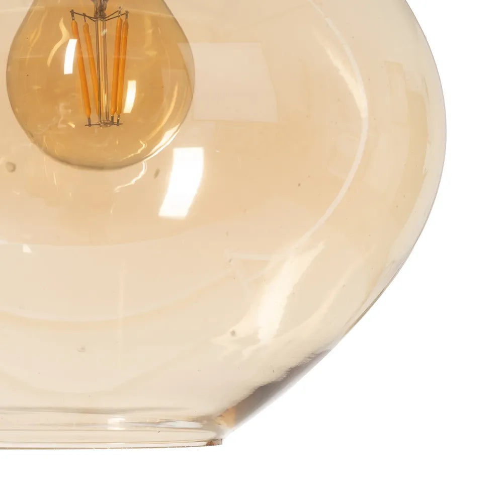 LAMPE DE PLAFOND CARAMEL MÉTAL-CRISTAL