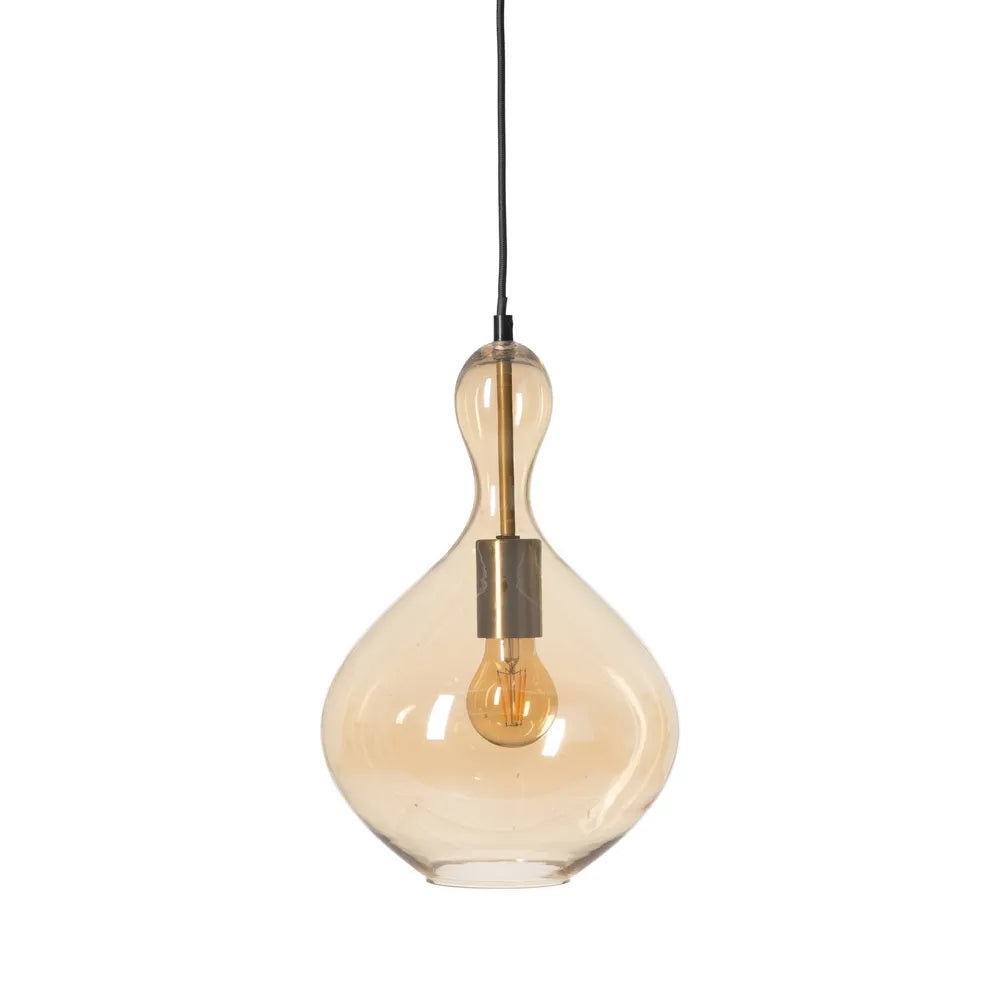 LAMPE DE PLAFOND CARAMEL MÉTAL-CRISTAL
