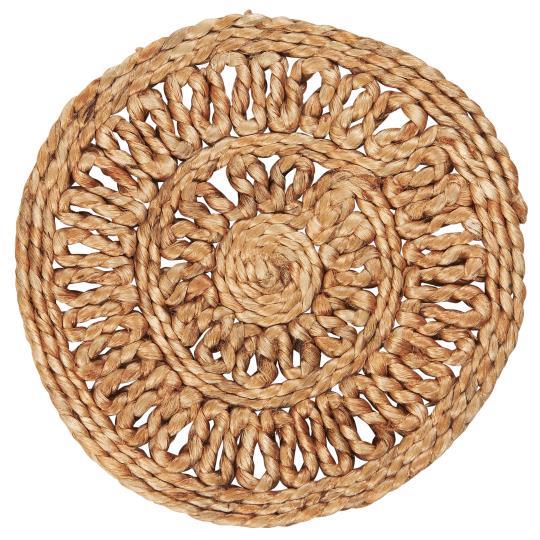 Dessous de plat en jute fleur