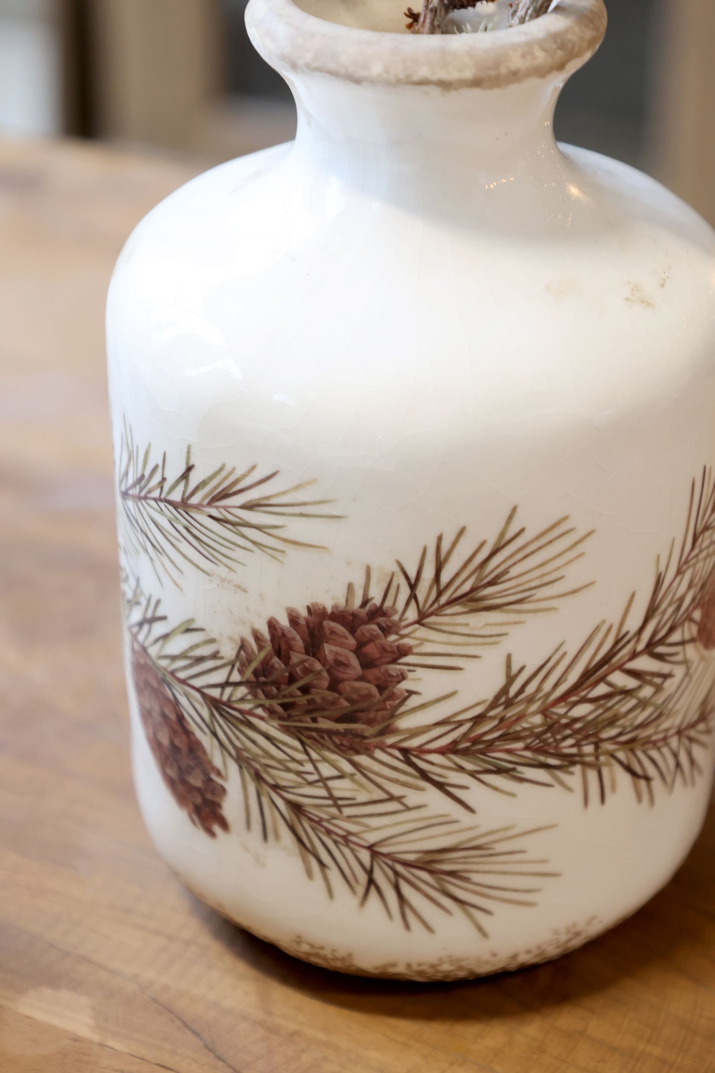 Vase avec motif de guirlande de sapin