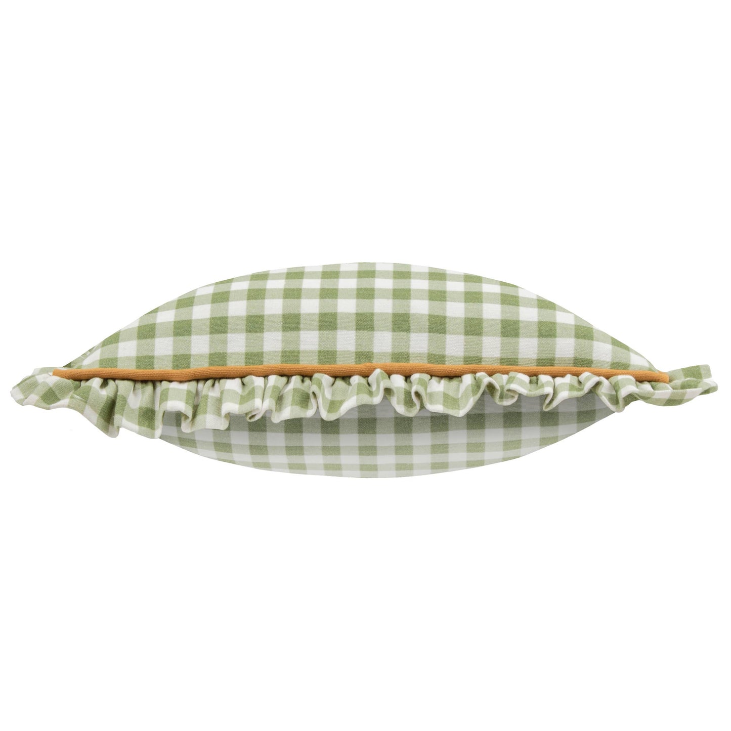 Coussin passepoil réversible Maude Gingham Sage
