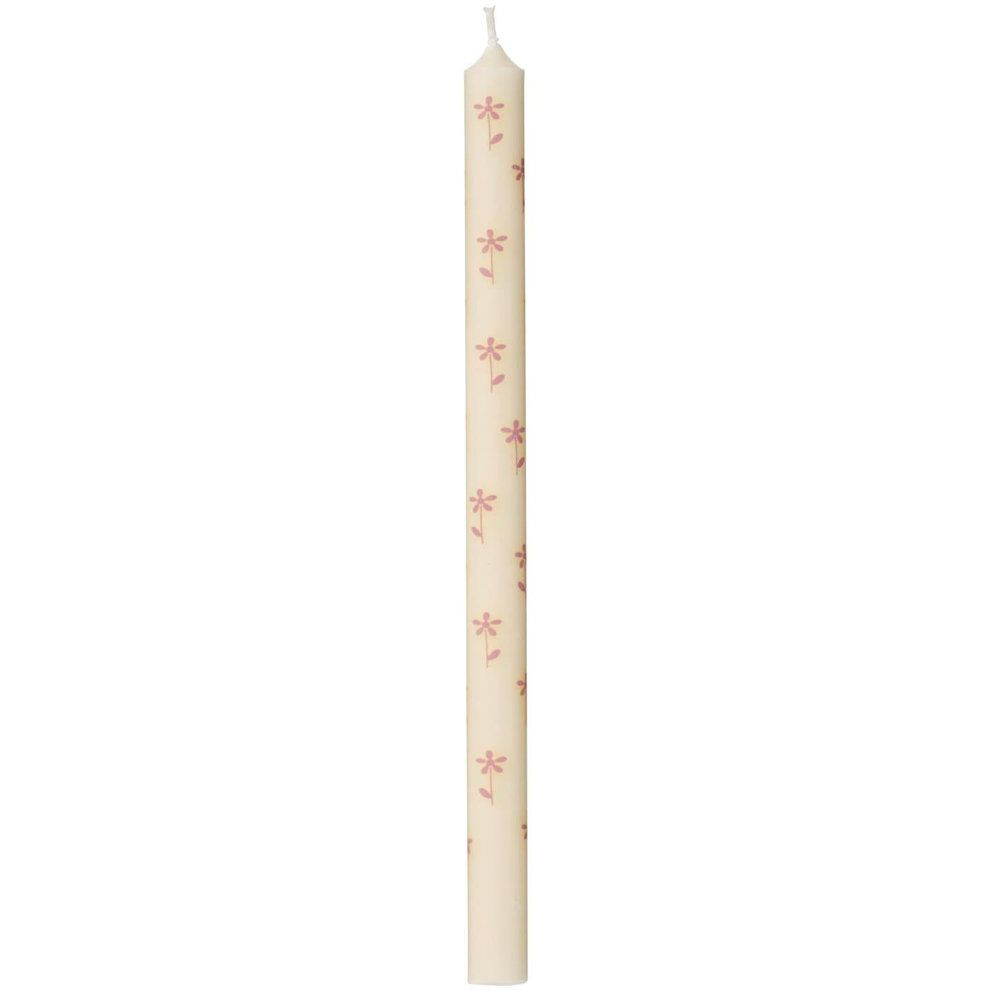 Bougie fine avec fleurs simples
