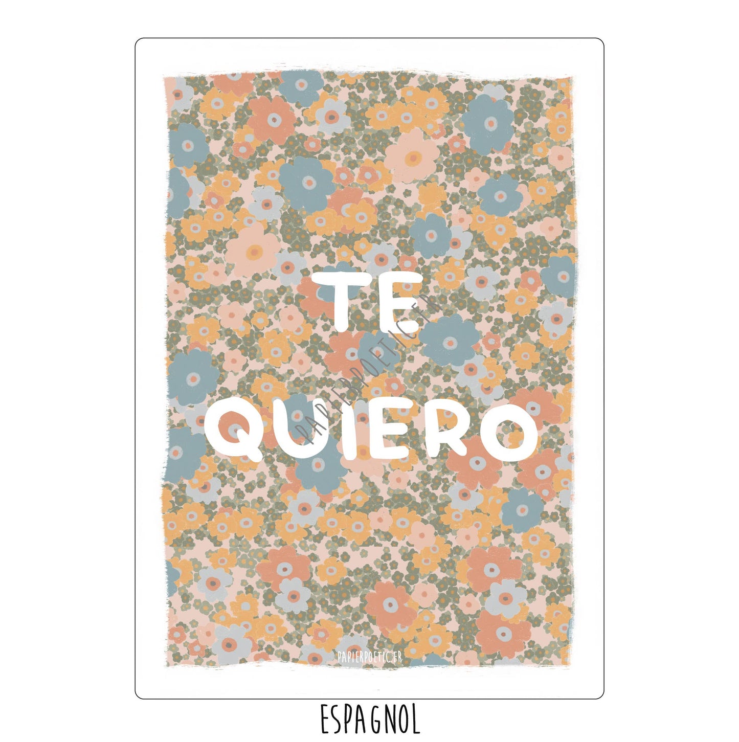Carte/Card "LOVE YOU" liberty (plusieurs langues)