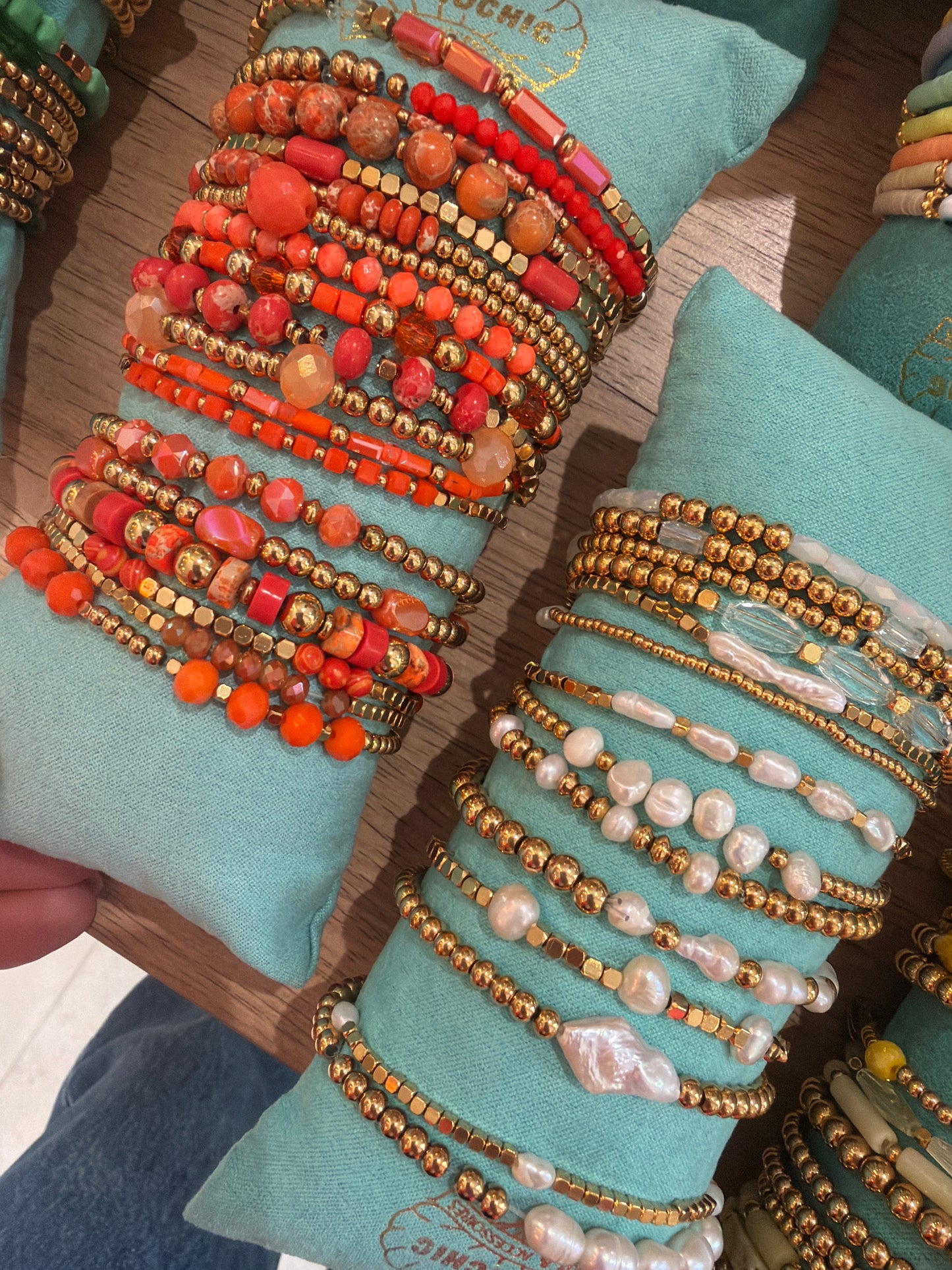 Bracelet perles colorées