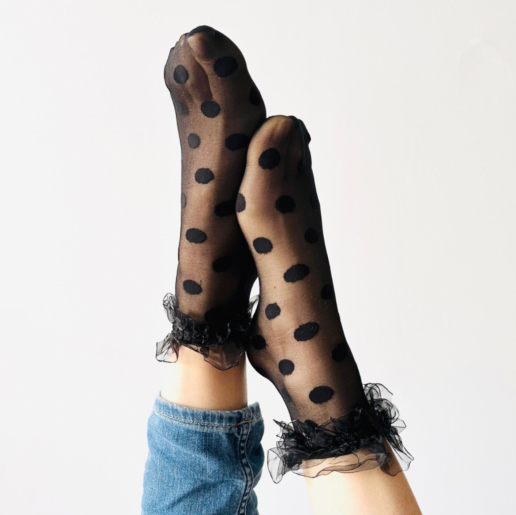 Serena chaussettes à pois - socquettes