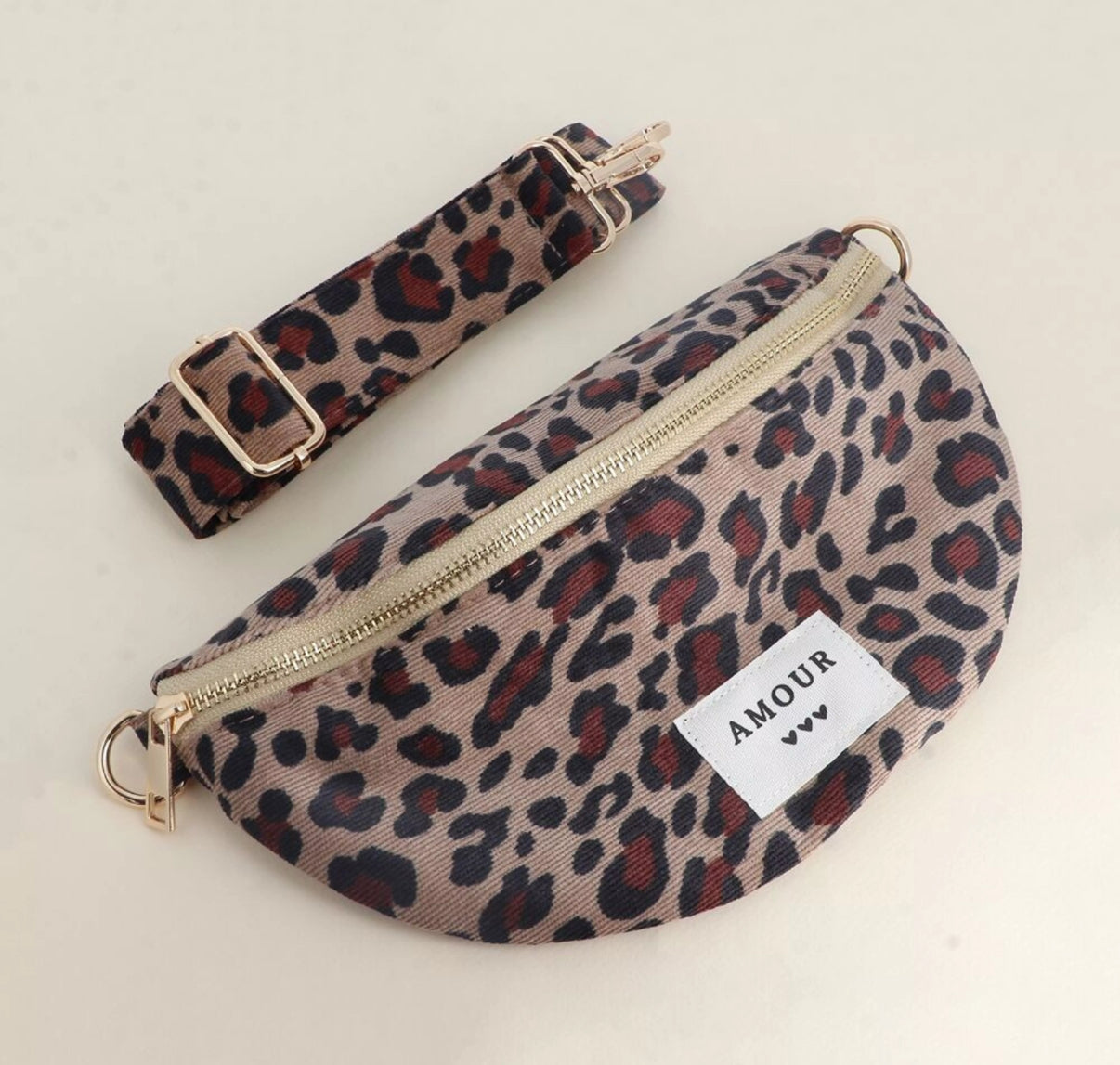 Sac banane AMOUR léopard