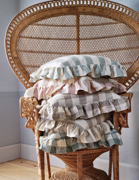 Housse de coussin Ida Stripe Vert/Blanc