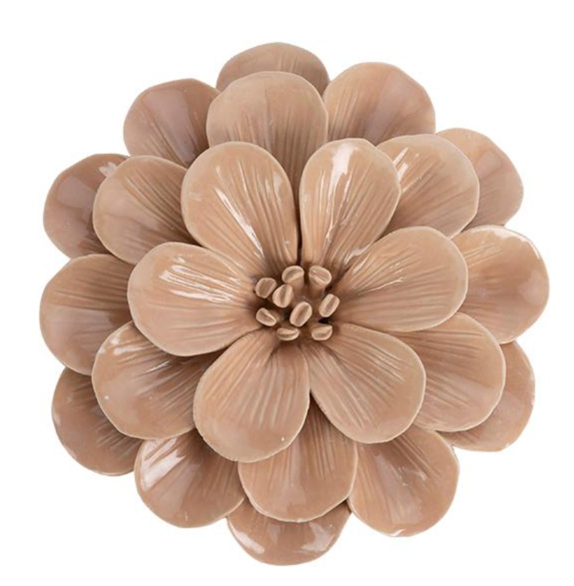 Fleur céramique beige