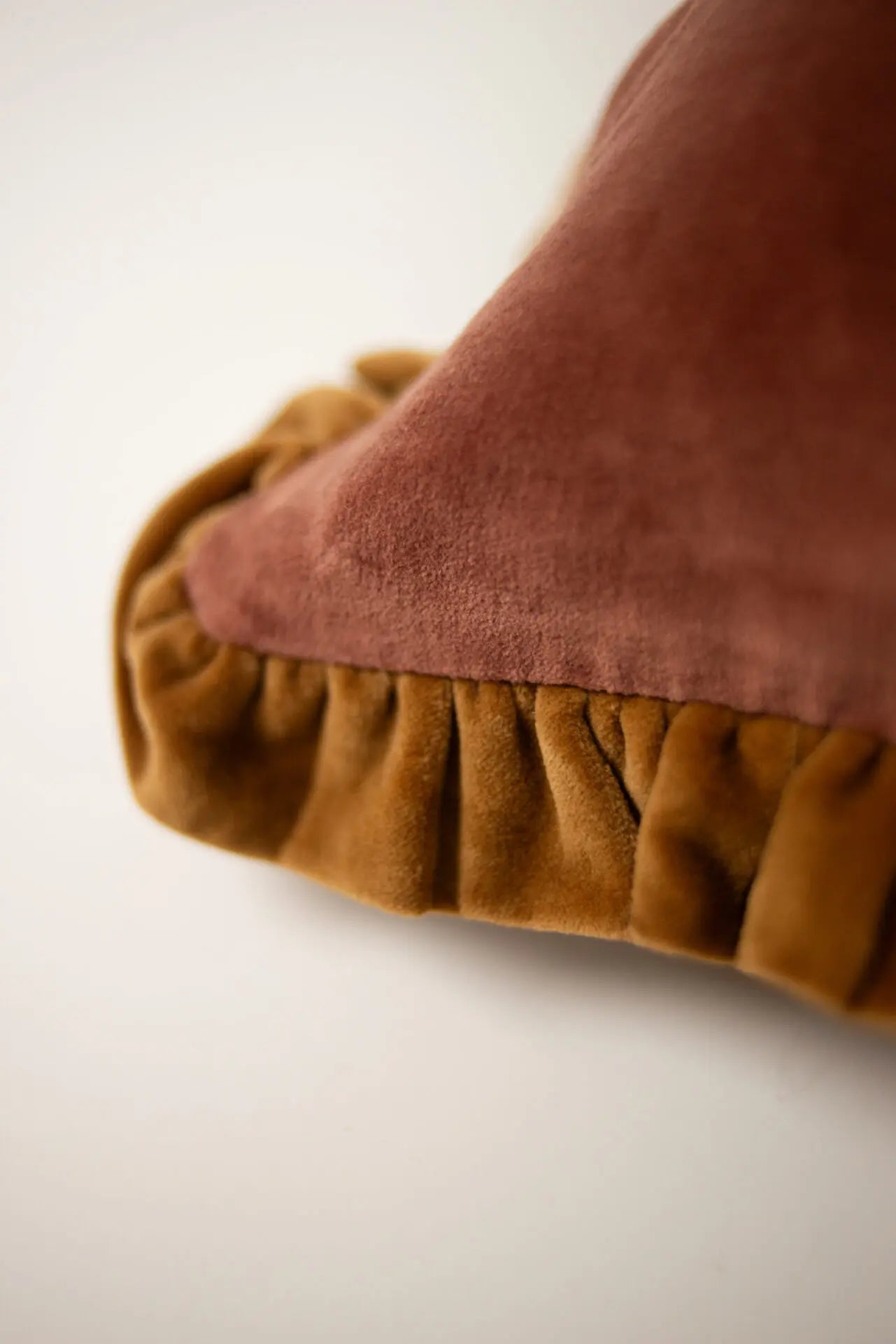 coussin Doris rouille/camel 30x50cm