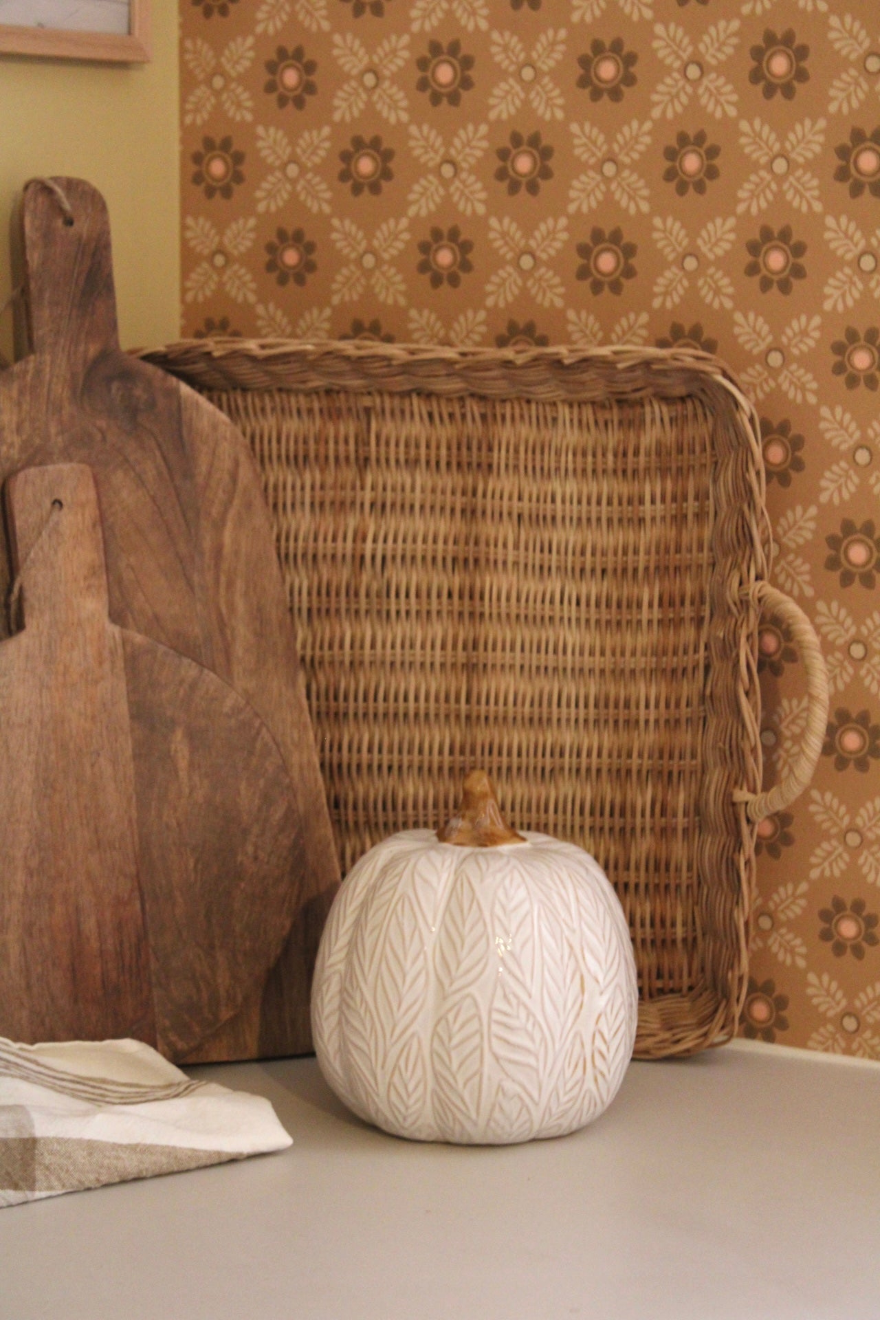 Citrouille decoration blanche