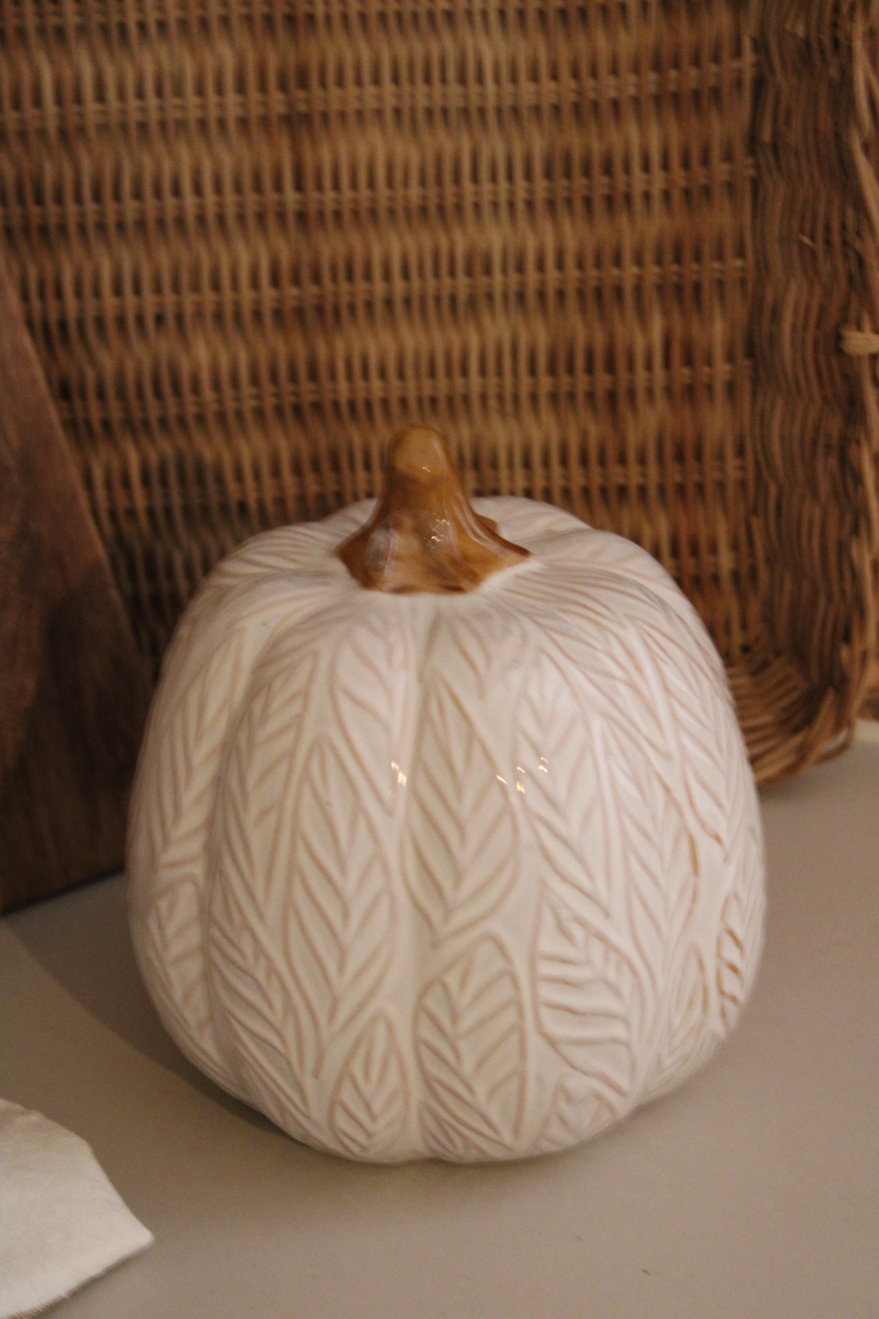Citrouille decoration blanche