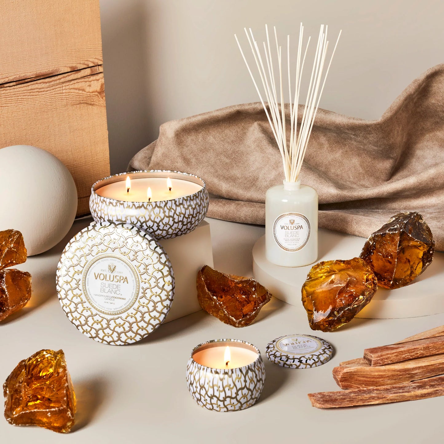 Mini jarre SUEDE BLANC