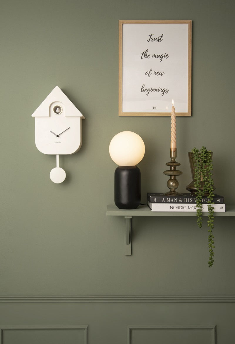 Horloge murale coucou moderne blanc