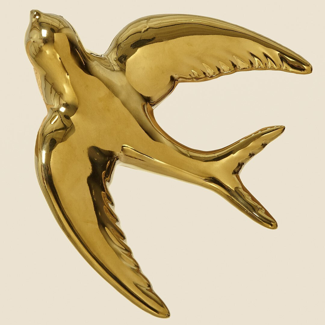 Hirondelle porcelaine doré