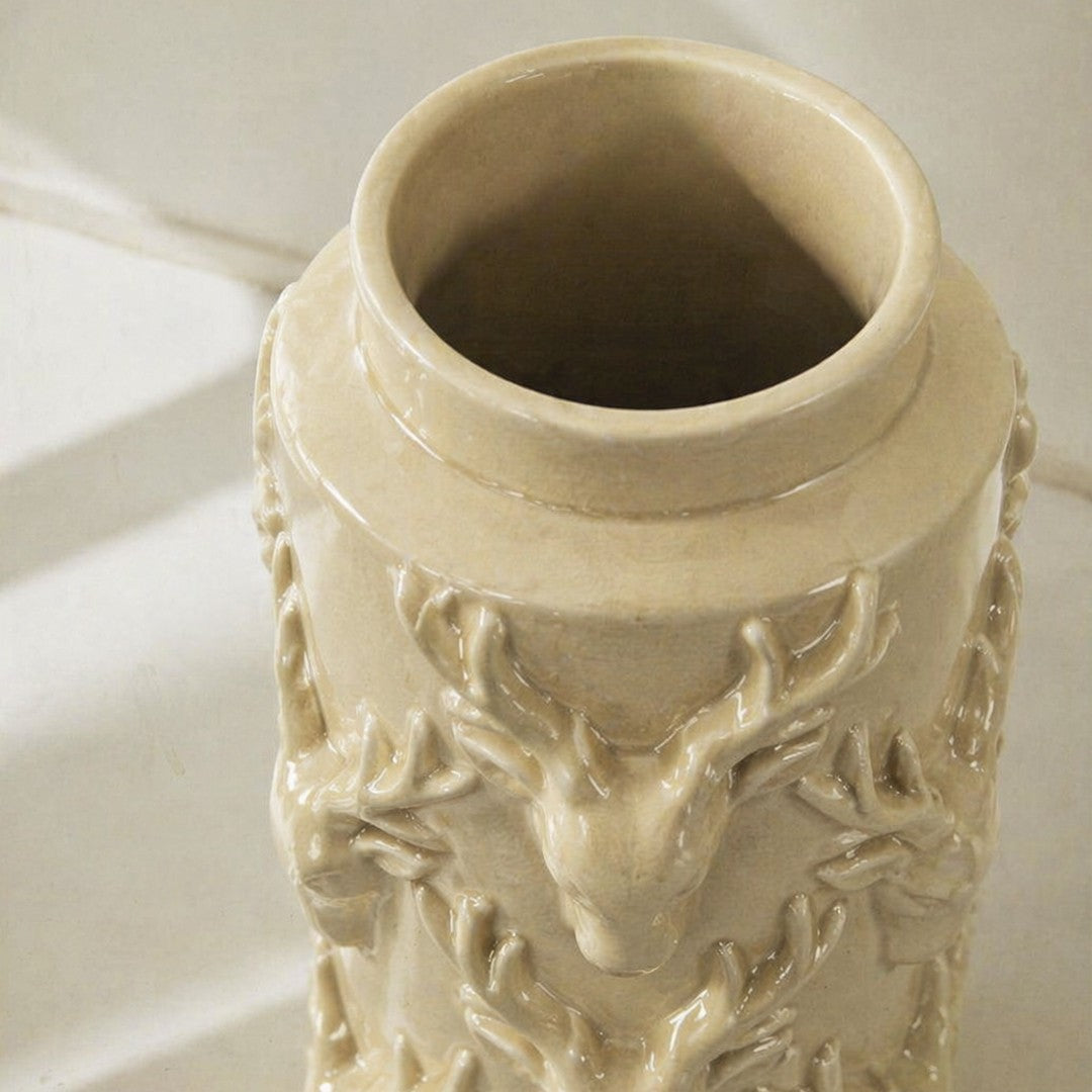 VASE RENNE BEIGE PORCELAINE