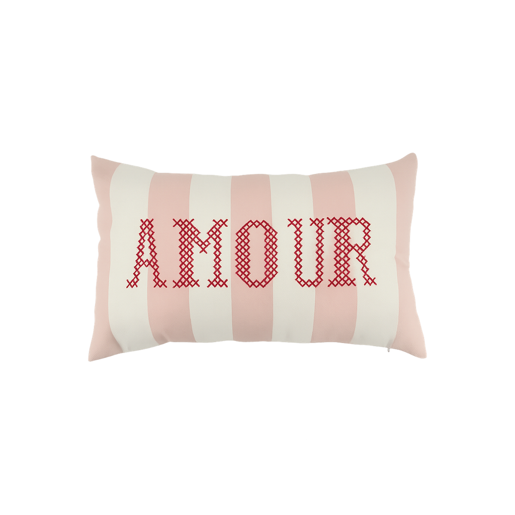 Coussin trattoria amour rose