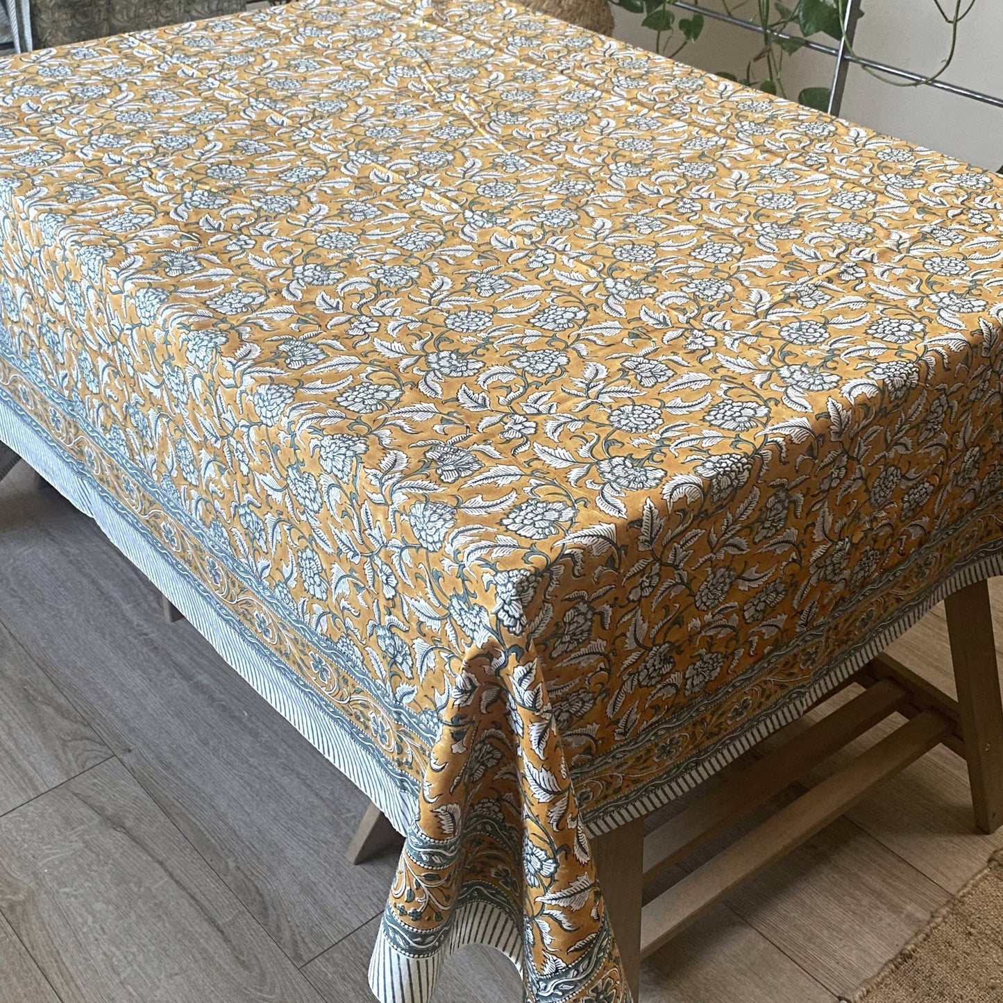 Maxi nappe blockprint Jardin ensoleillée