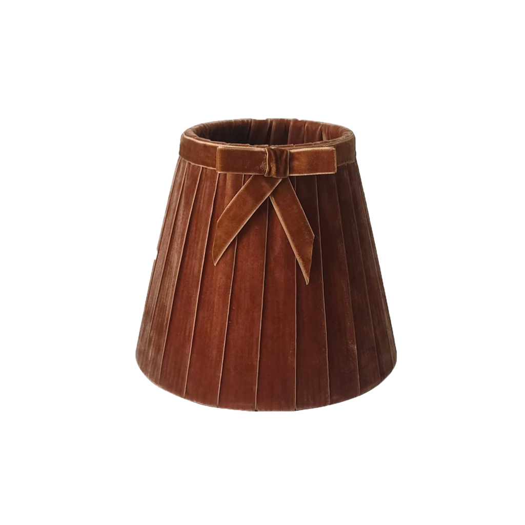 Abat-jour velours mistinguette brun