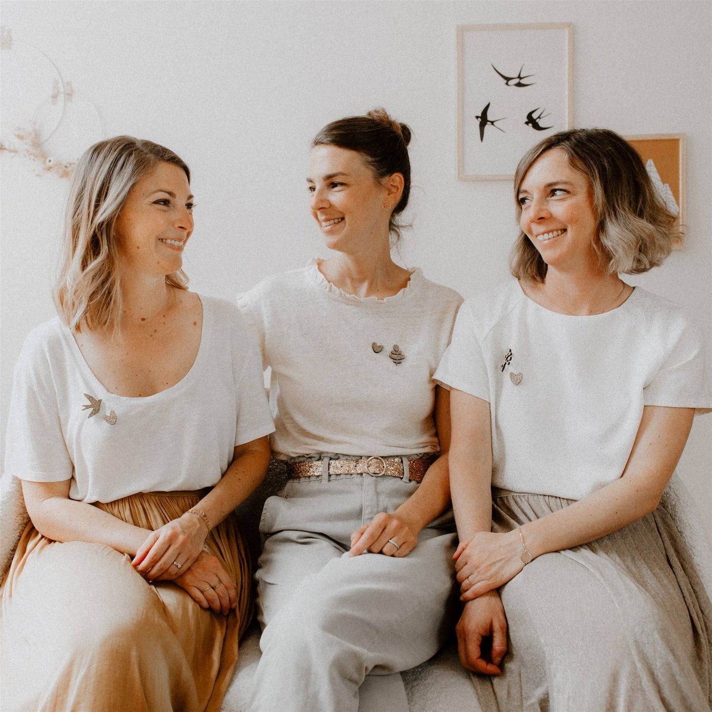 Pin's en paillettes - Coeur à partager