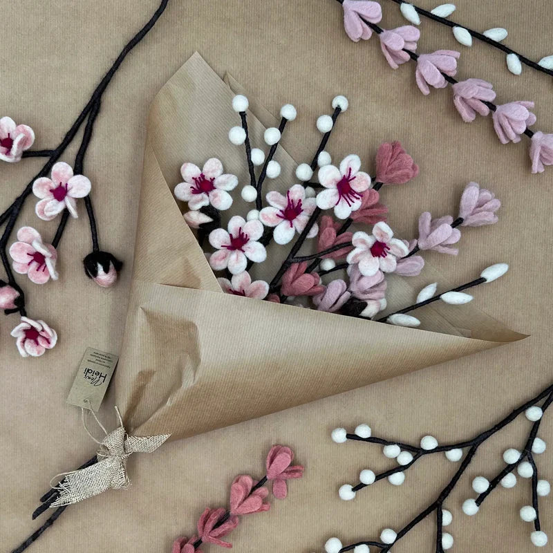 Branche de genêt rose pale