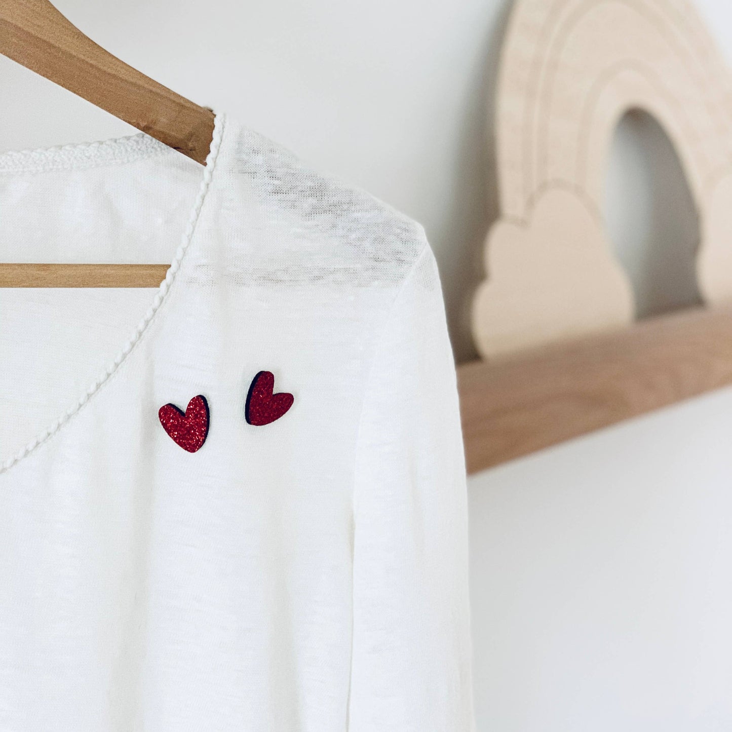 Pin's en paillettes - Coeur à partager