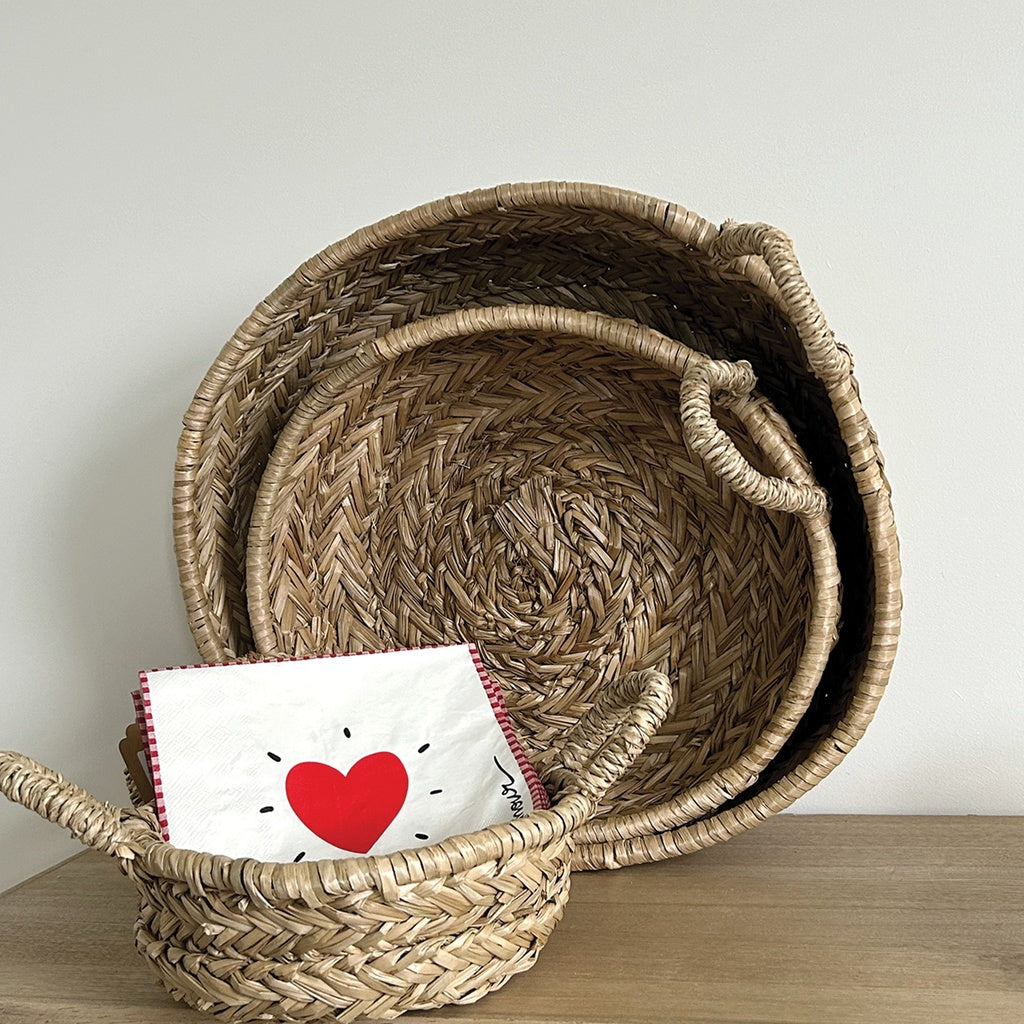 Serviette papier coeur rouge